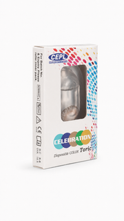 Celebration Monthly Colour Toric Contact Lens for Astigmatism – 1 Lens/Box (Groovy Gray)