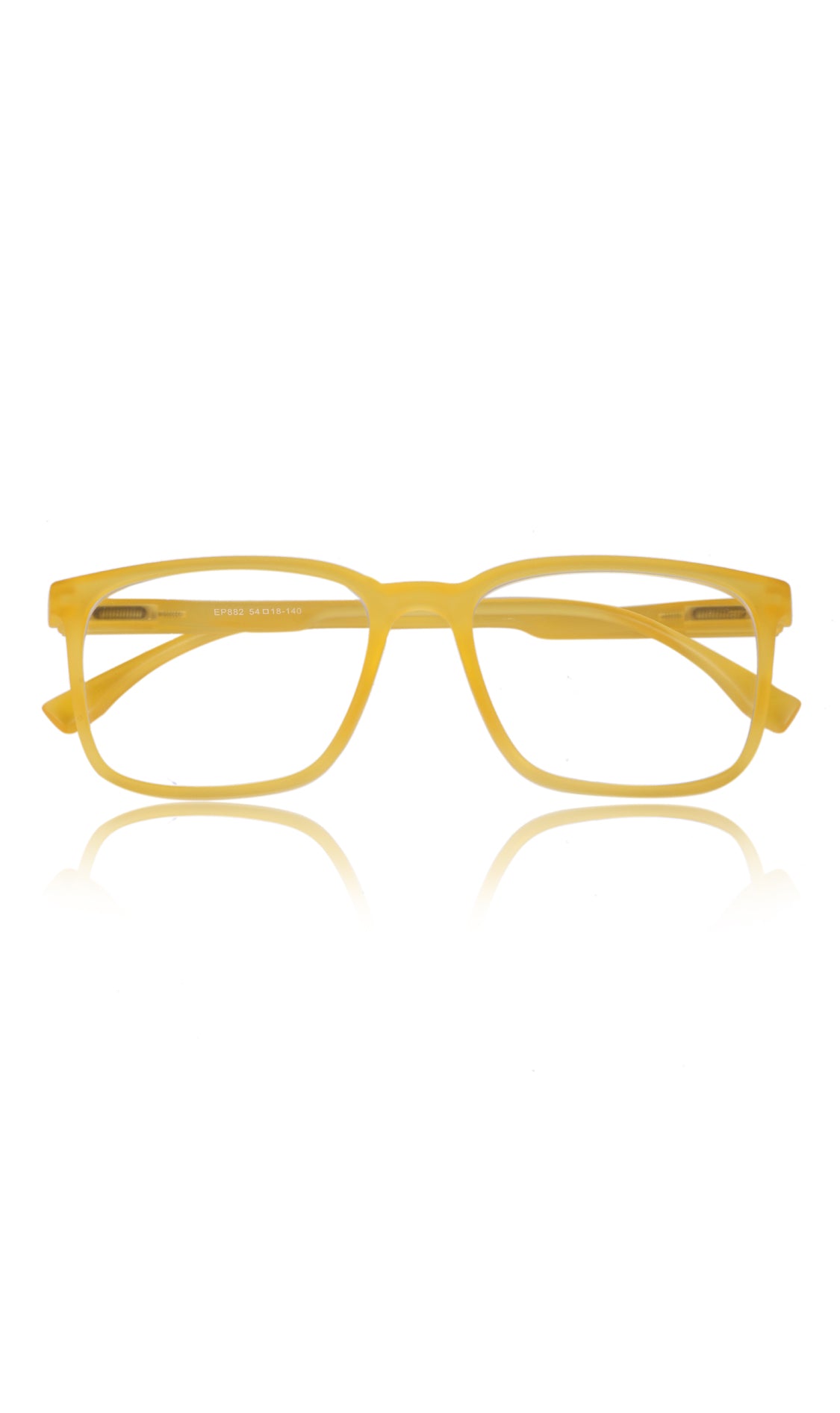 Jodykoes® Colour Series : Vibrant colours eyewear rectangle frames with anti glare and blue filter eyeglasses for men and women (Banana Yellow)