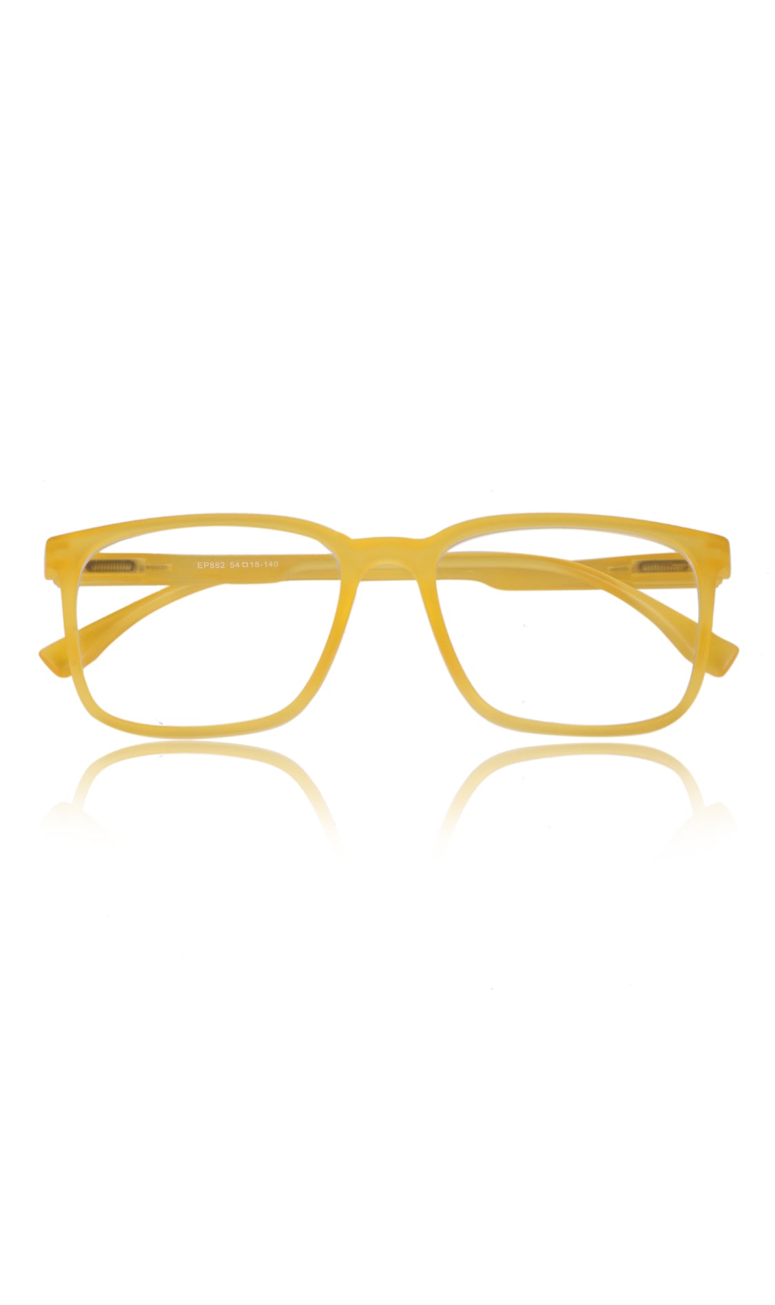 Jodykoes® Colour Series : Vibrant colours eyewear rectangle frames with anti glare and blue filter eyeglasses for men and women (Banana Yellow) - Jodykoes ®