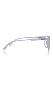 Jodykoes® Colour Series : Vibrant colours eyewear rectangle frames with anti glare and blue filter eyeglasses for men and women (Pearl White)