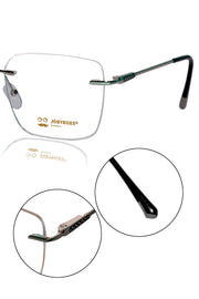 Jodykoes Square Signature Rimless Frame (Silver)