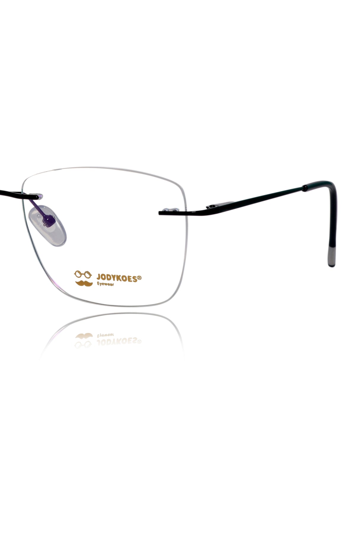 Jodykoes Square Signature Rimless Frame (Black)