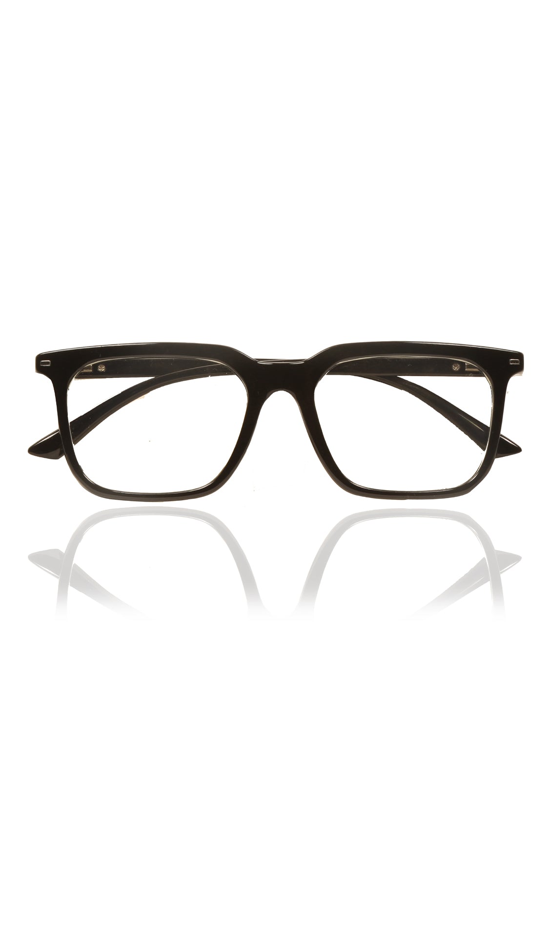 Jodykoes® Colour Frame Series: Stylish Square Spectacle Frames with Blue Ray Protection and Anti-Glare Glasses for Men and Women (Black)