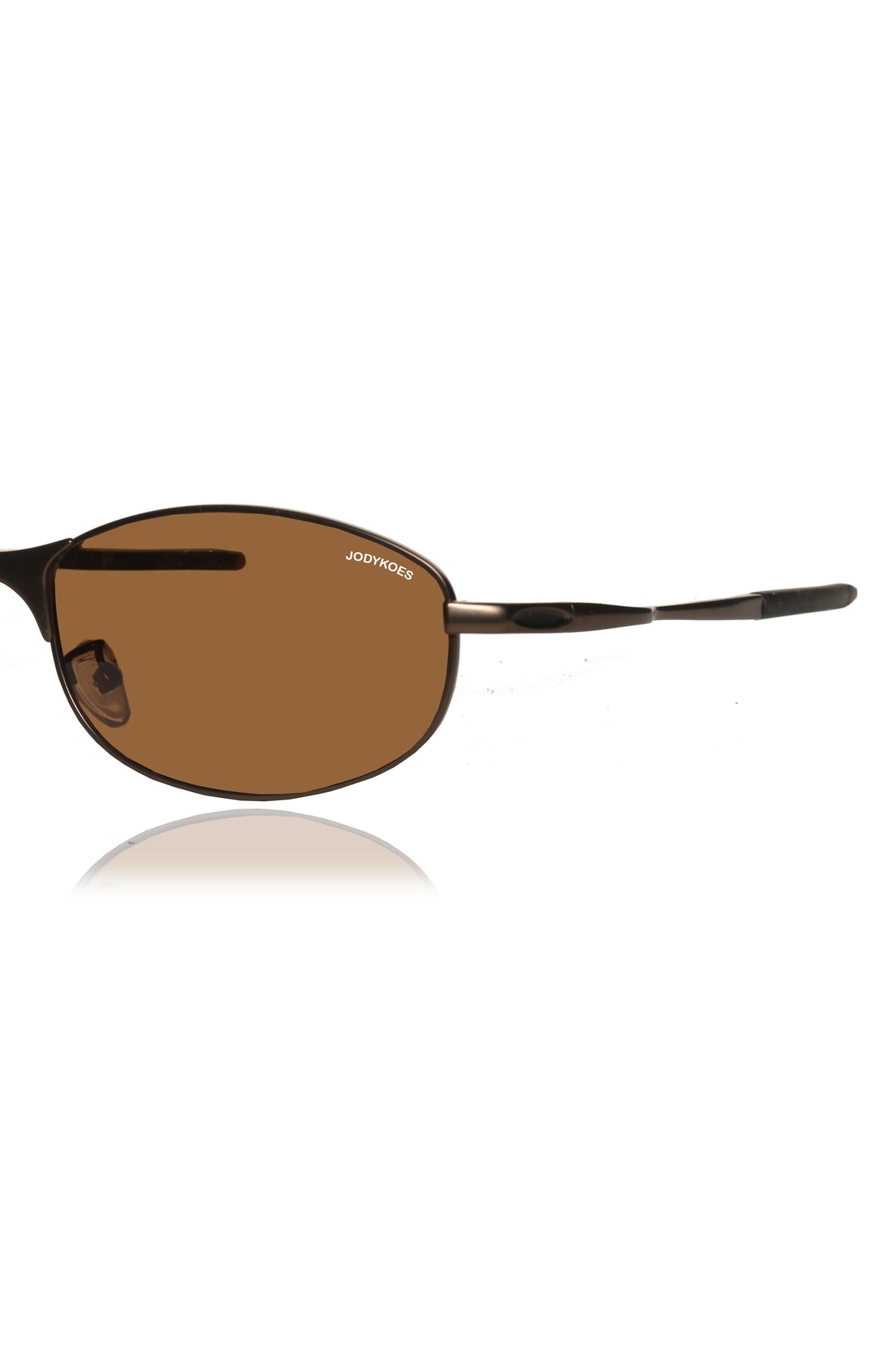 Jodykoes Legacy Sports Edition Metal Rectangular Sunglasses – UV400 Polarized (Brown)
