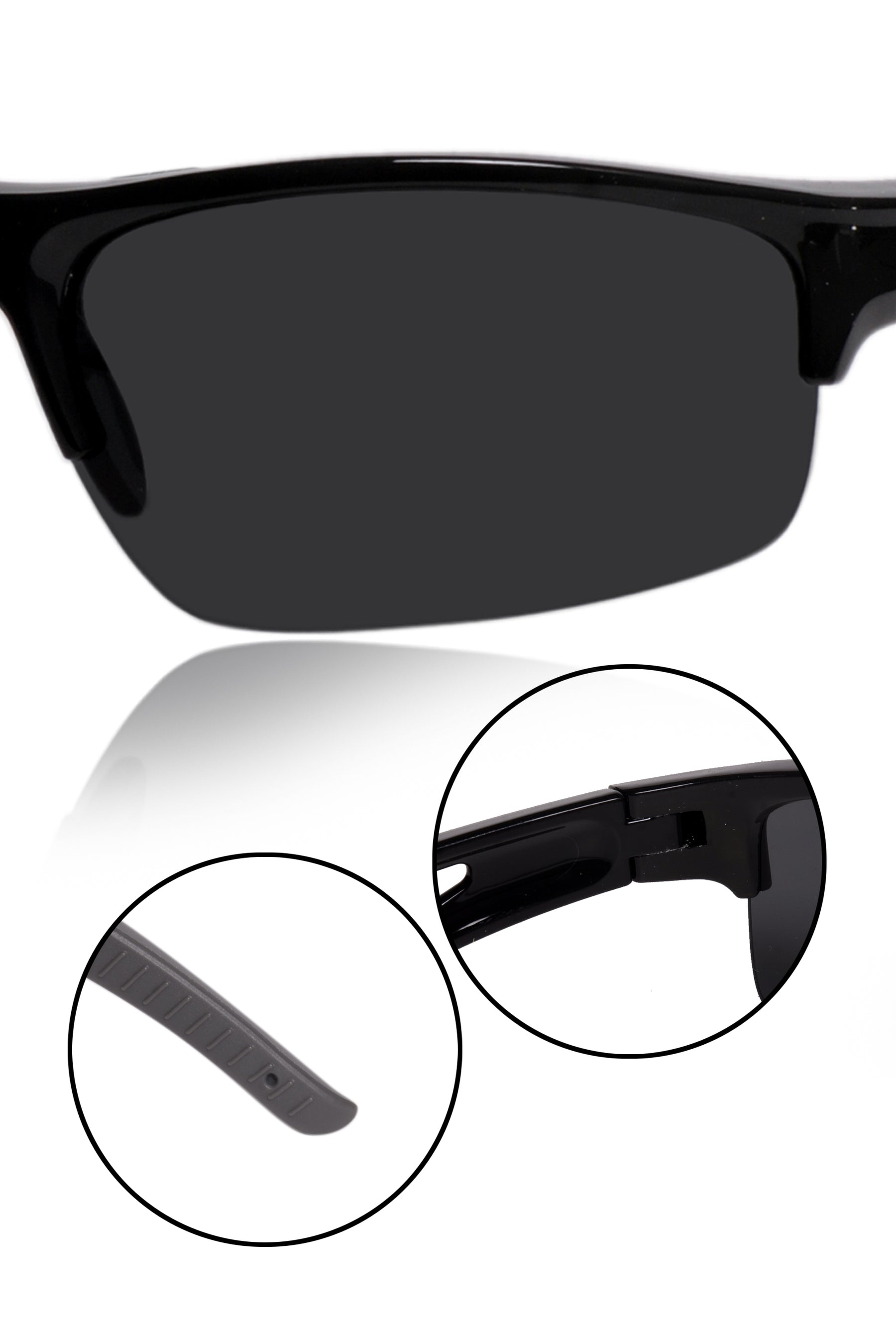 Jodykoes Sports Series Wrap Around Sunglasses for Men & Women | Lightweight Non-Polarized Eyewear | UV400 Protection | Performance Outdoor Shades (Black)