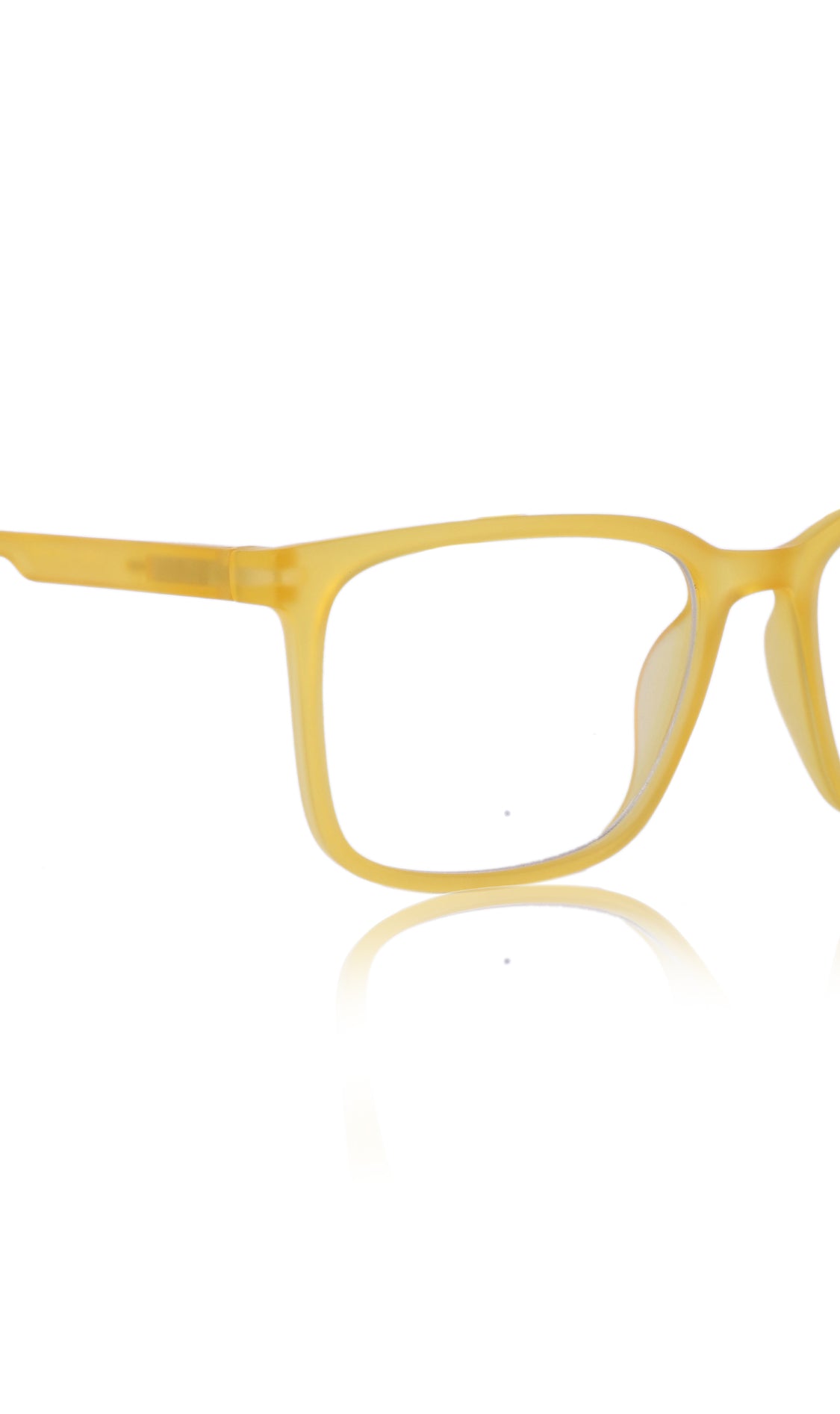 Jodykoes® Colour Series : Vibrant colours eyewear rectangle frames with anti glare and blue filter eyeglasses for men and women (Banana Yellow) - Jodykoes ®