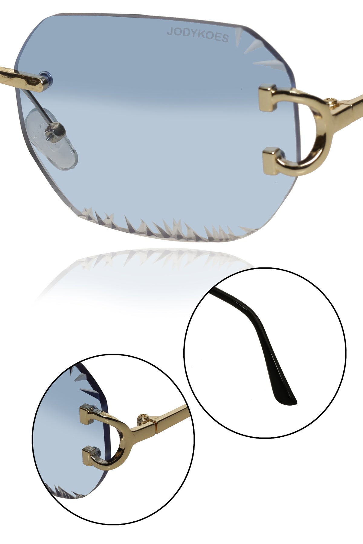 Jodykoes Legacy Rimless Sunglasses | UV400 Protection | Lightweight Stylish Eyewear