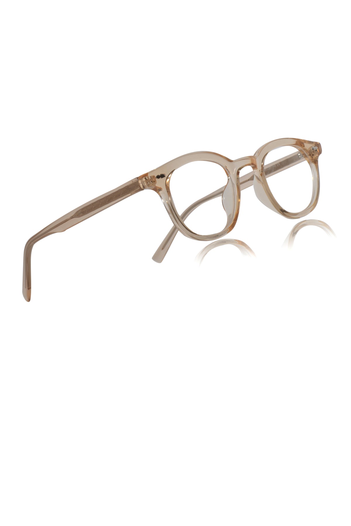 Jodykoes Color-Changing Eyewear Frames | Stylish Pure Acetate UV Protection Glasses | Lightweight & Durable Optical Frames for Men & Women (LIGHT BROWN-RED)