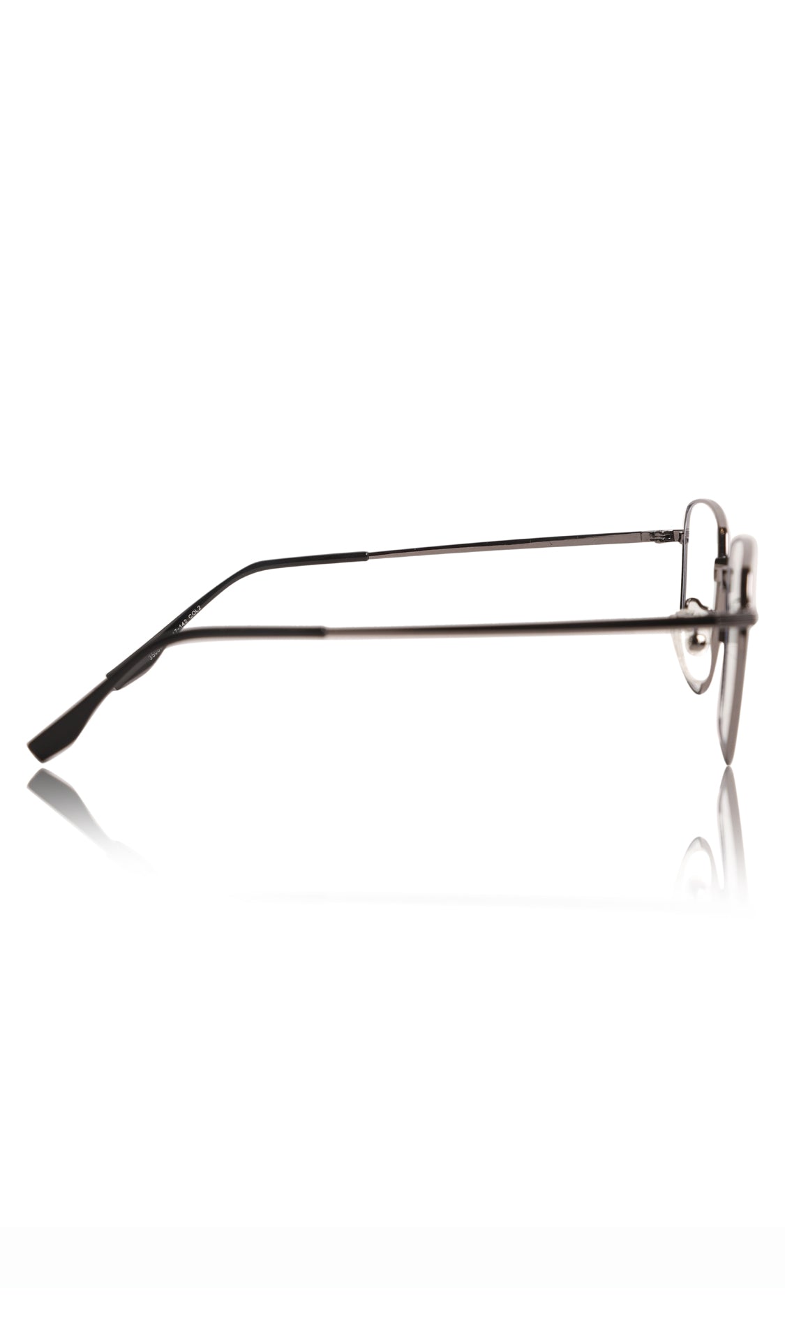 Jodykoes® Premium Series Metal Spectacle Frame With Anti-Glare Blue Light Blocking Eyeglasses for Men and Women | Computer and Mobile Phone Protection Eyewear Frames (Black/Grey)