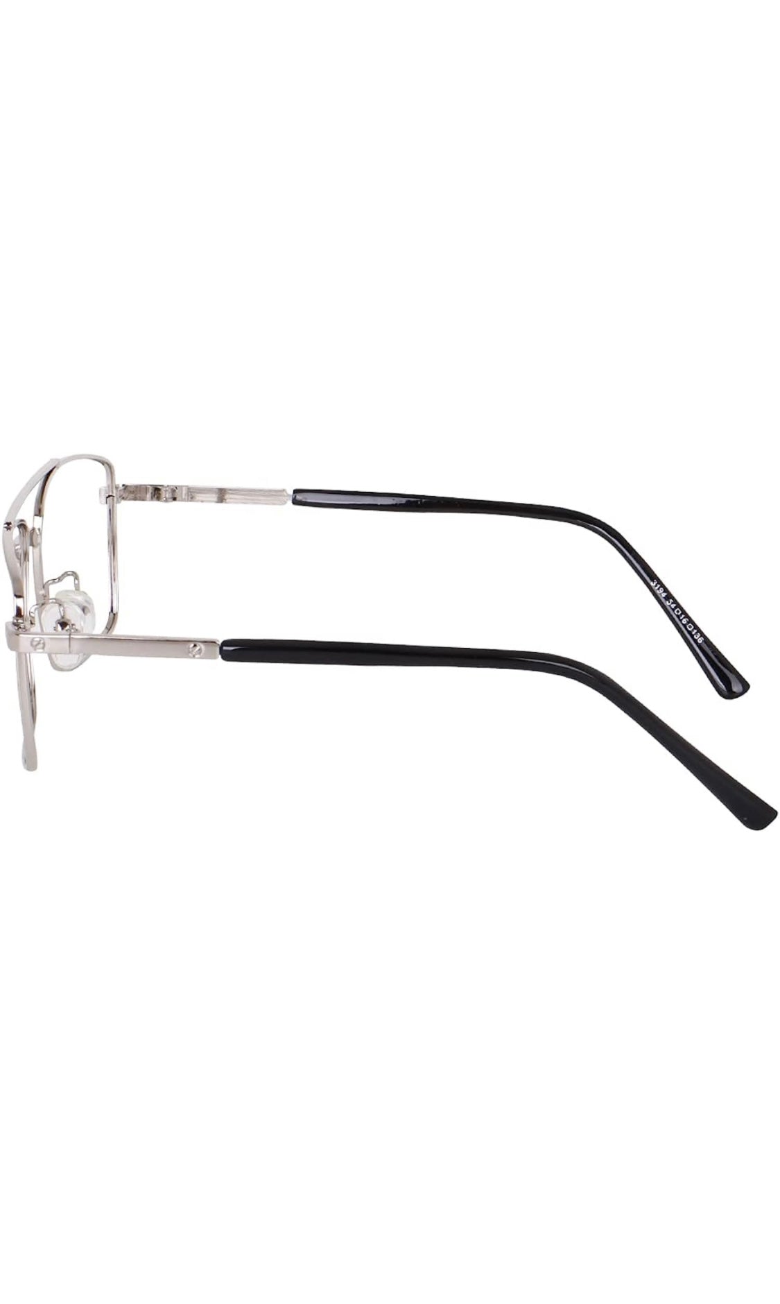 Jodykoes® New Full Rim Rectangular Blue Light Protection Computer Eyeglasses Metal Frame With Anti Glare and Blu Cut Glasses Spectacles for Men and Women Eyewear (Silver)