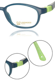 Jodykoes Kids TR90 Eyeglass Frames | Lightweight Flexible Kids Spectacle Frames (Green)
