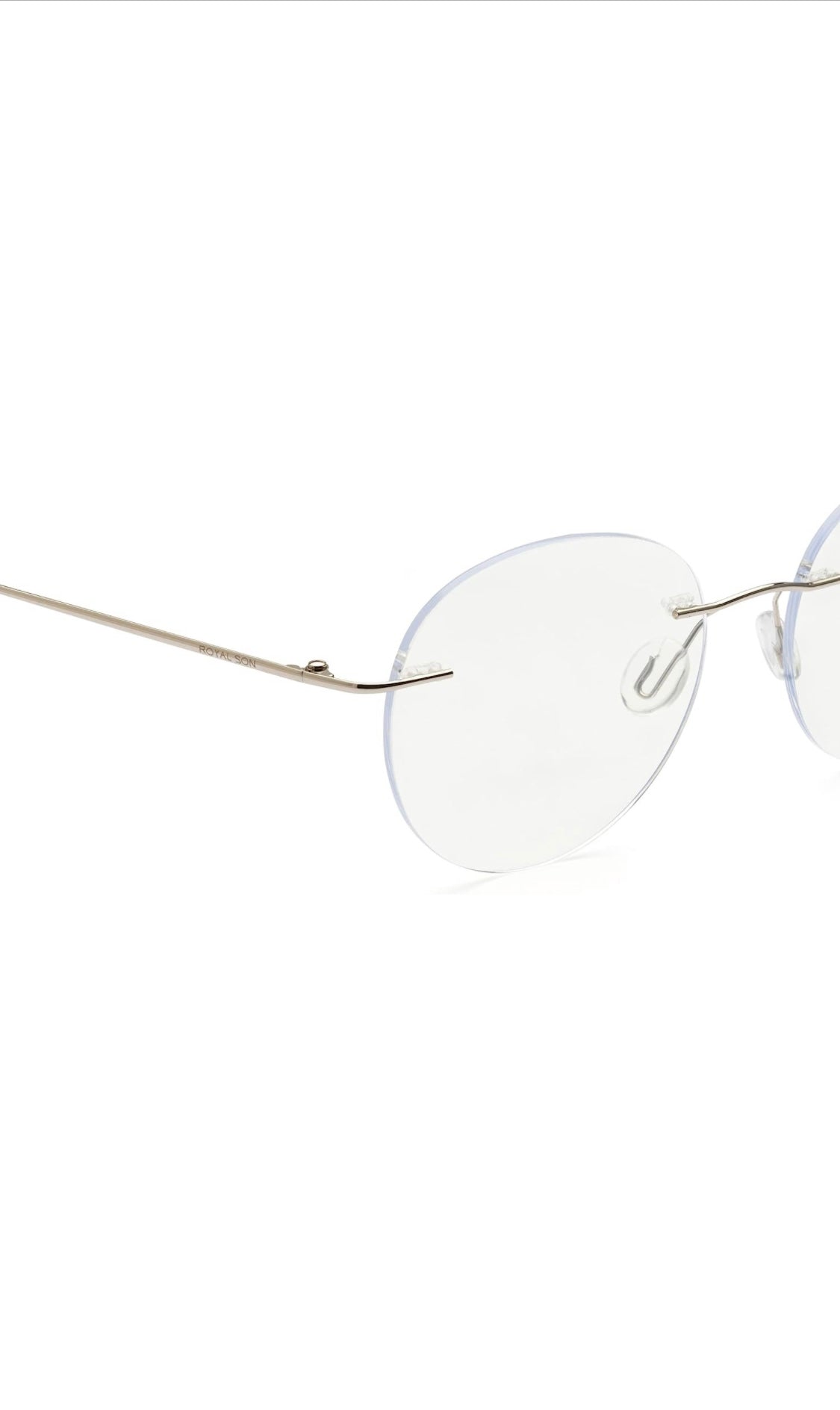 Jodykoes® Rimless Round Frame Zero Power Anti Glare Spectacle For Men and Women | Unisex Computer Eyeglasses Light Weight Round Frameless Eyewear (Silver) - Jodykoes ®