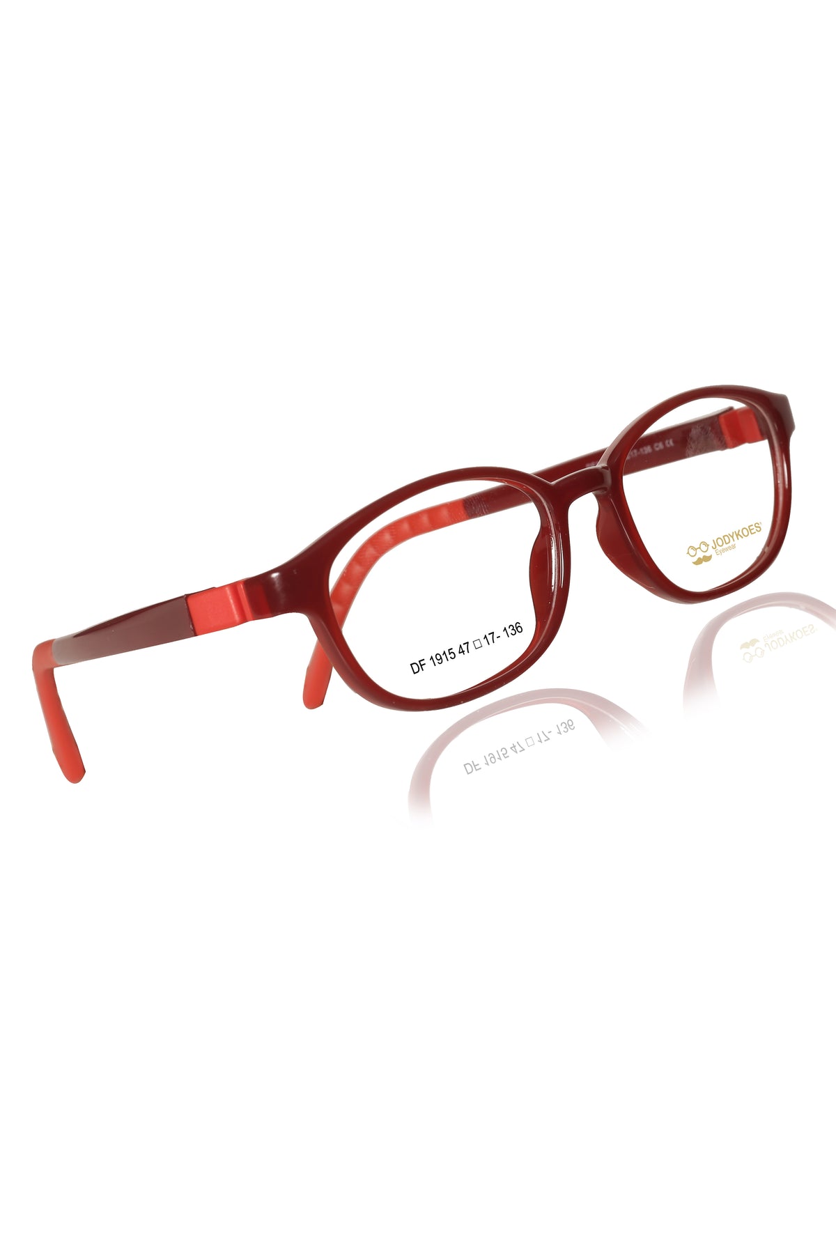Jodykoes Kids TR90 Eyeglass Frames | Lightweight Flexible Kids Spectacle Frames (Red)