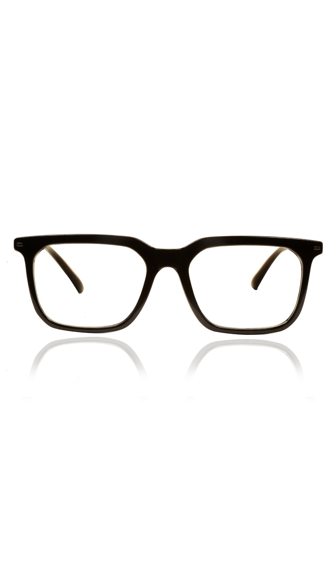 Jodykoes® Colour Frame Series: Stylish Square Spectacle Frames with Blue Ray Protection and Anti-Glare Glasses for Men and Women (Black)