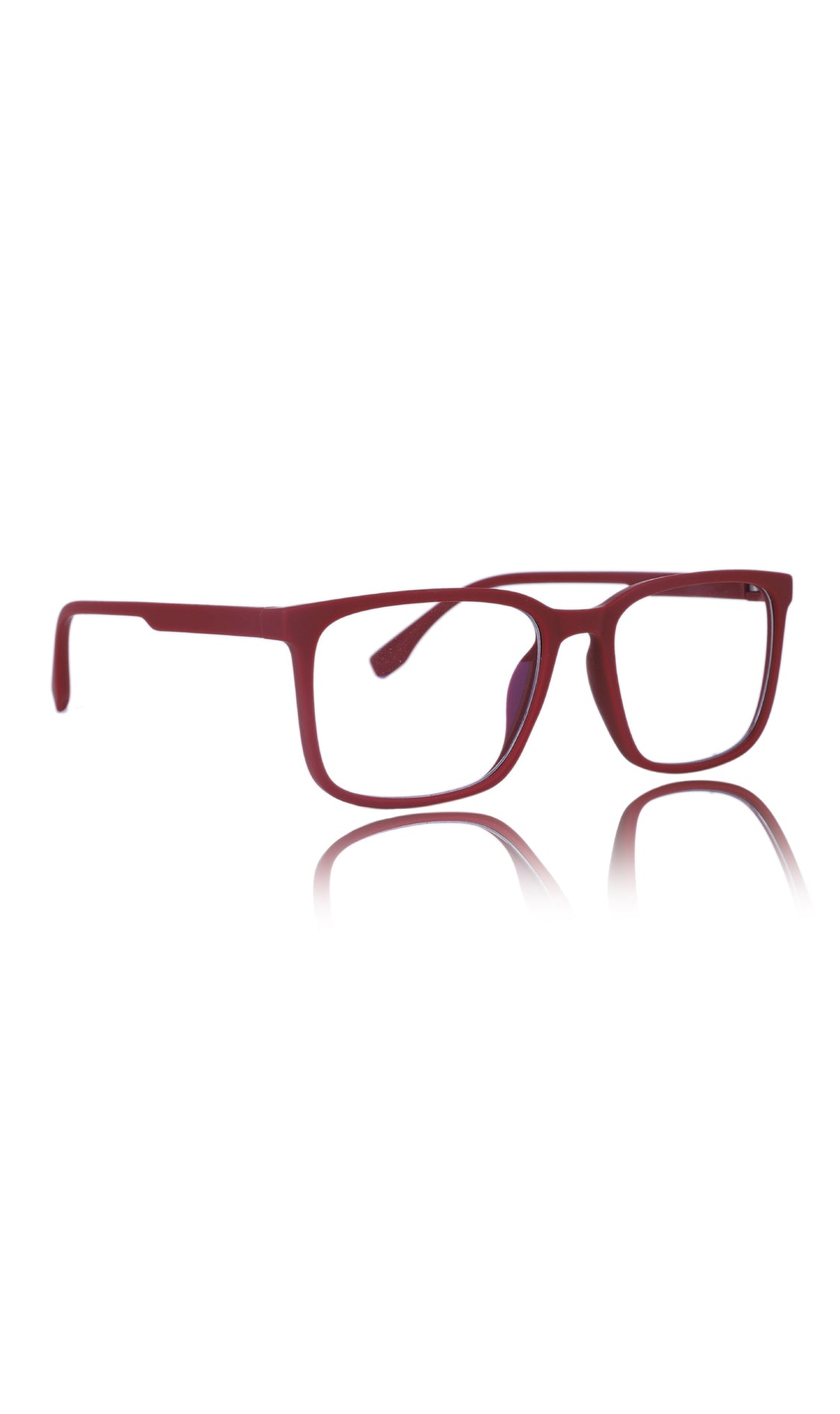 Jodykoes® Colour Series : Vibrant colours eyewear rectangle frames with anti glare and blue filter eyeglasses for men and women (Cherry Red) - Jodykoes ®