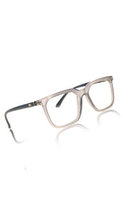 Jodykoes® Colour Frame Series: Stylish Square Spectacle Frames with Blue Ray Protection and Anti-Glare Glasses for Men and Women (Frost Transparent Blue)