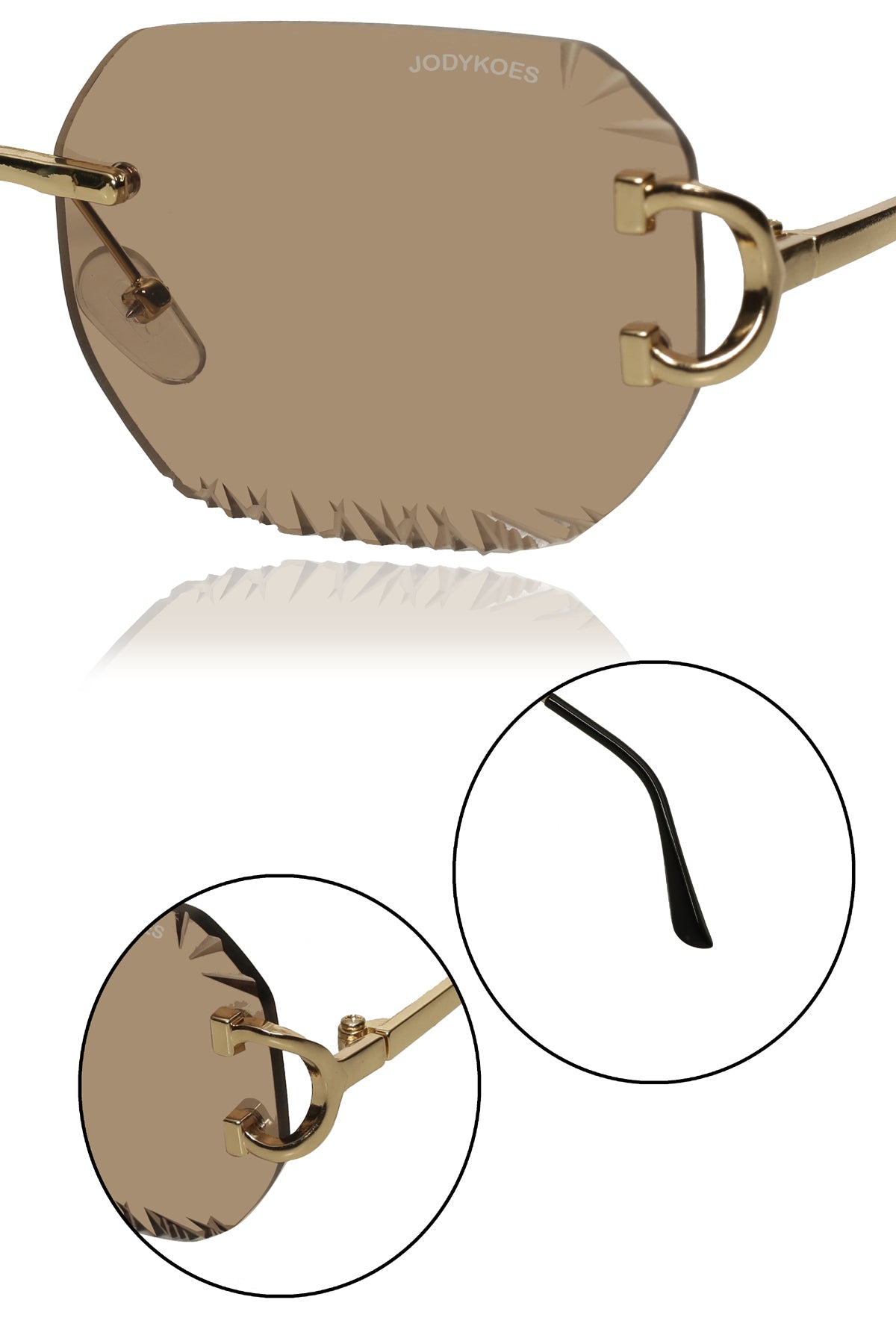 Jodykoes Legacy Rimless Sunglasses | UV400 Protection | Lightweight Stylish Eyewear