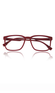 Jodykoes® Colour Series : Vibrant colours eyewear rectangle frames with anti glare and blue filter eyeglasses for men and women (Cherry Red)