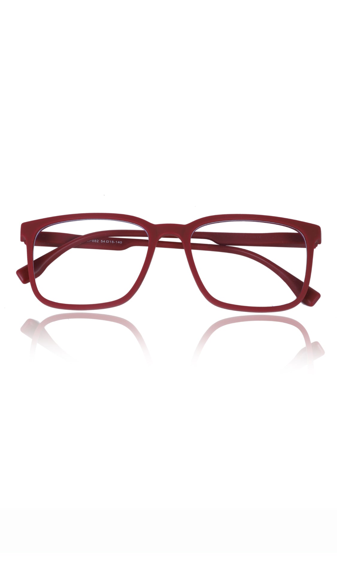 Jodykoes® Colour Series : Vibrant colours eyewear rectangle frames with anti glare and blue filter eyeglasses for men and women (Cherry Red)