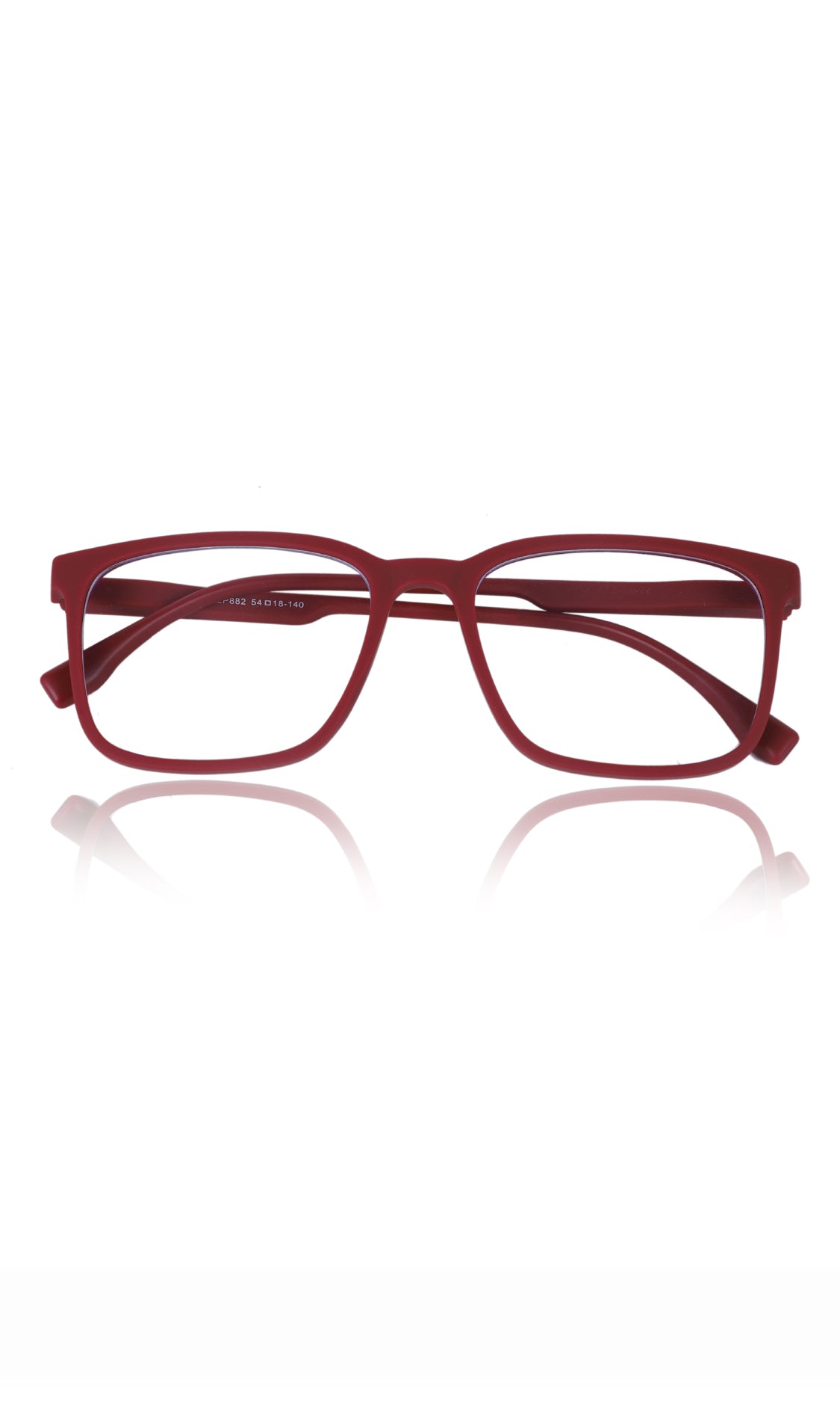 Jodykoes® Colour Series : Vibrant colours eyewear rectangle frames with anti glare and blue filter eyeglasses for men and women (Cherry Red) - Jodykoes ®