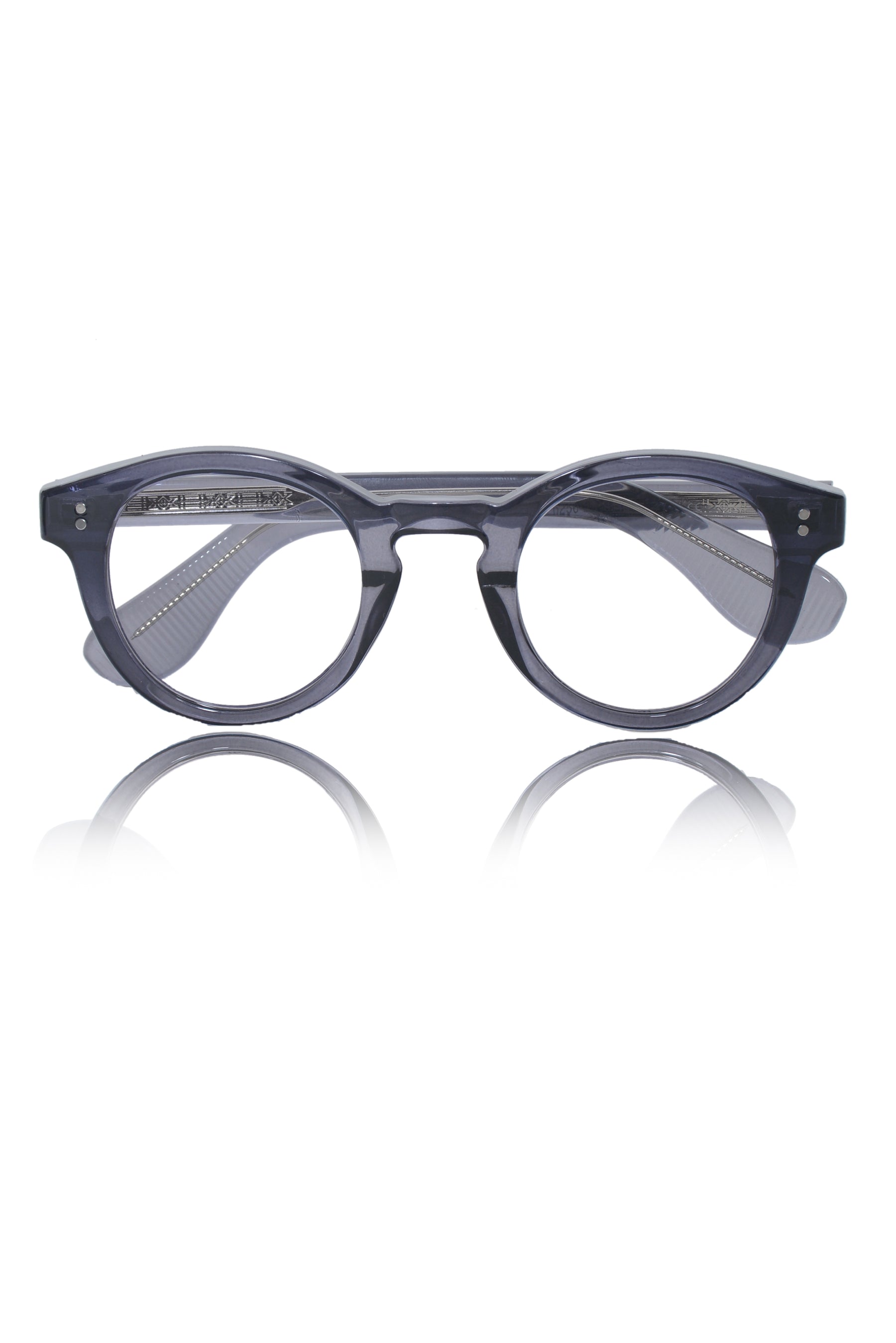 Jodykoes Founder's Edition Round Frame | Premium Pure Acetate Sheet Eyeglasses Frame (Crystal Gray)