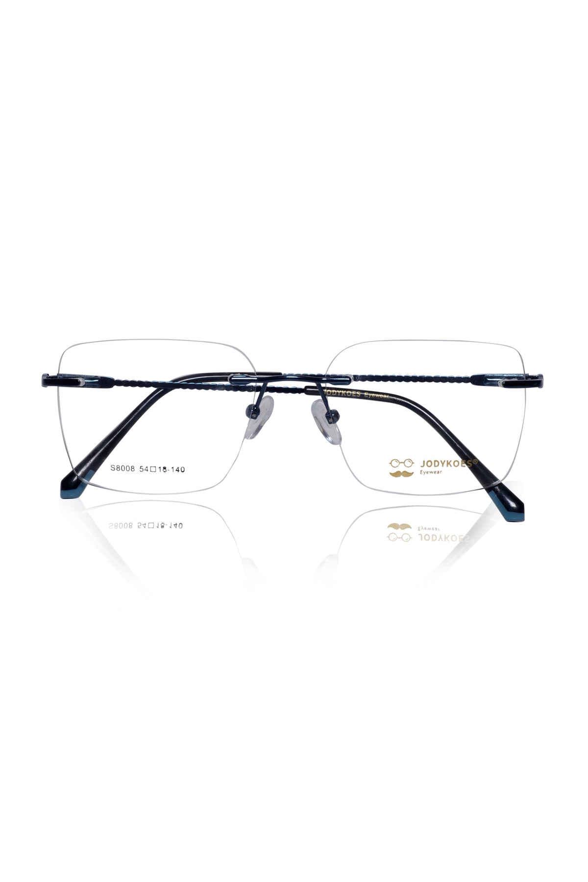 Jodykoes Square Signature Rimless Frame (Blue)