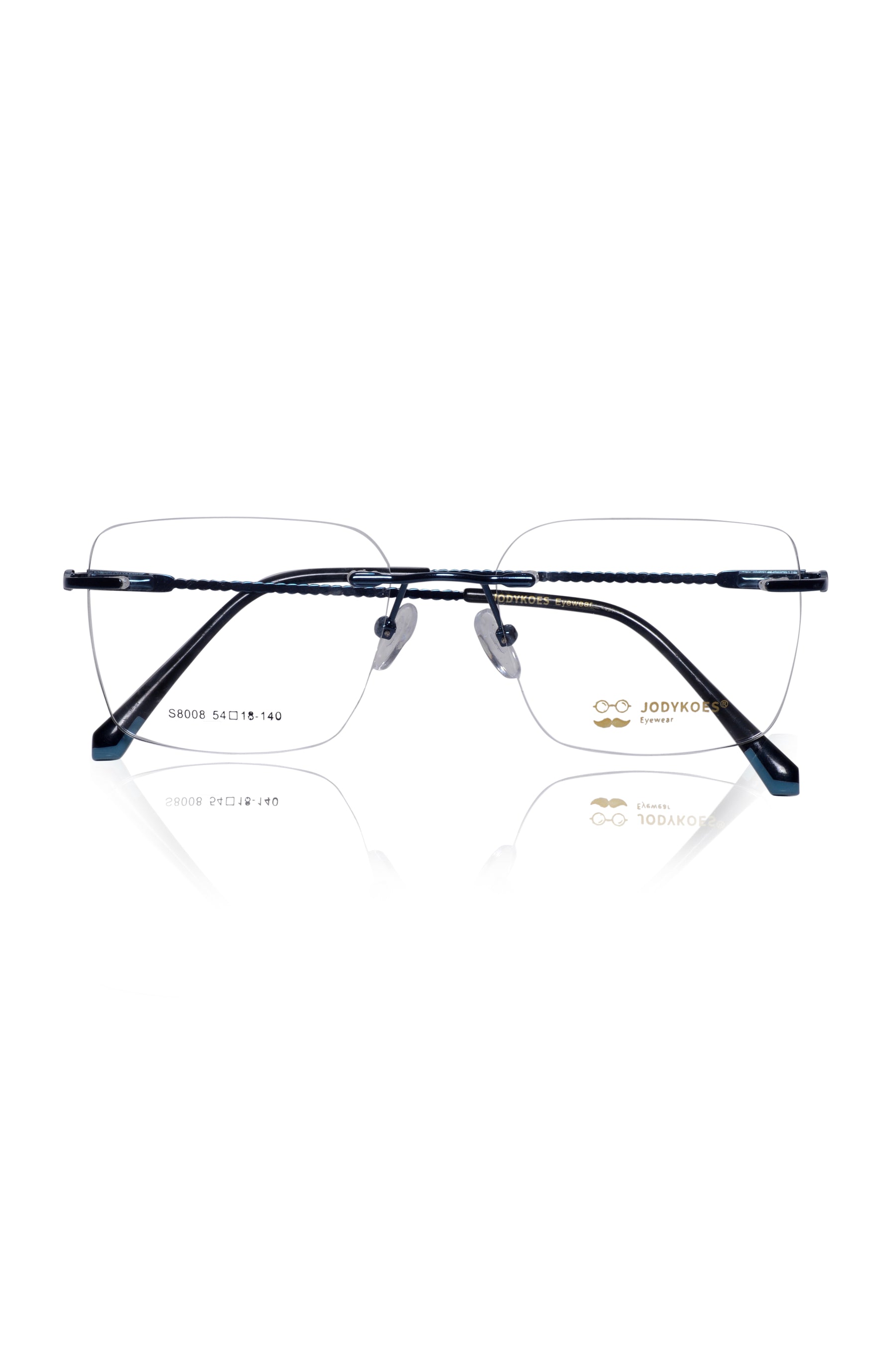 Jodykoes Square Signature Rimless Frame (Blue)