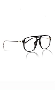 Jodykoes® Premium Oversized Eyeglass Frames: Stylish Anti-Glare and Blue Light Blocking Glasses for Enhanced Computer and Mobile Phone Protection, Unisex Design (Black)