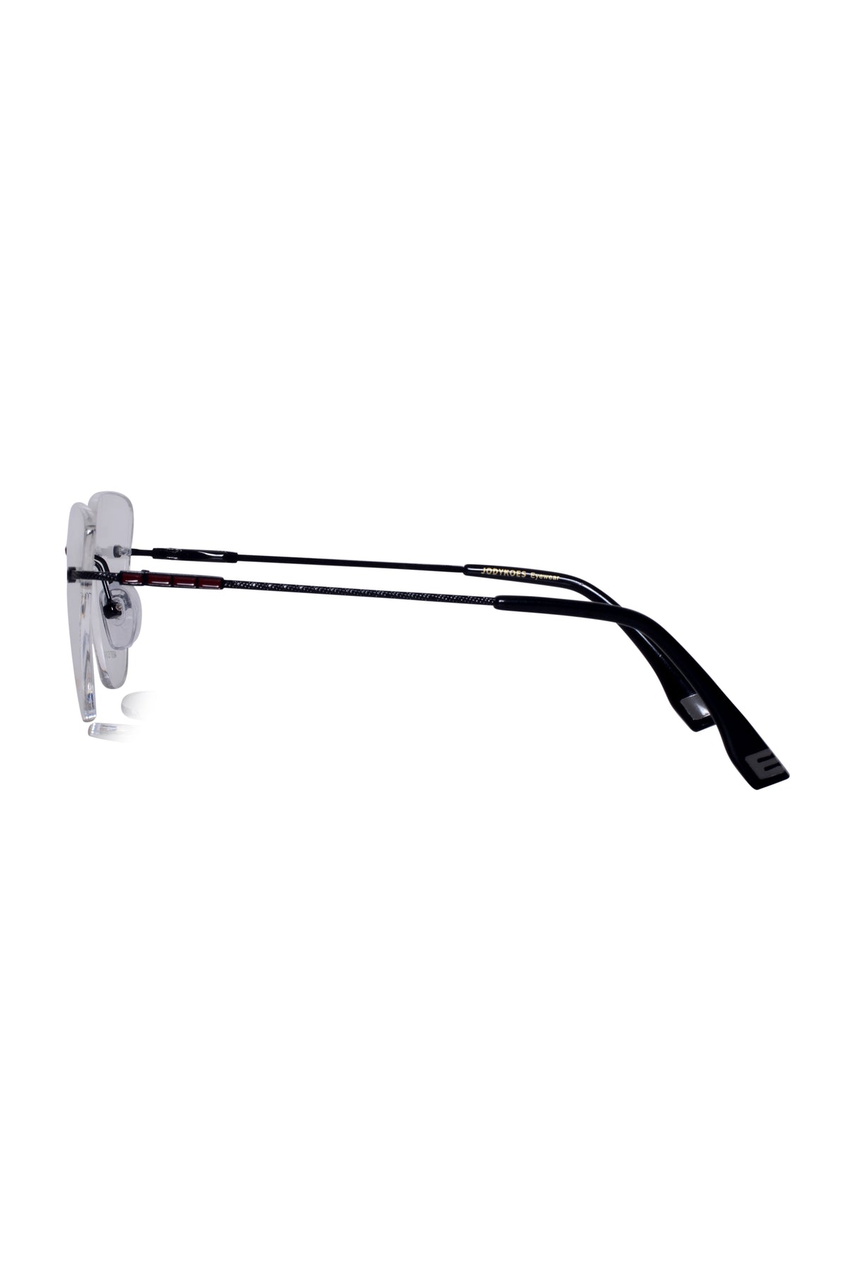 Jodykoes Cat Eye Signature Rimless Frame (Black)