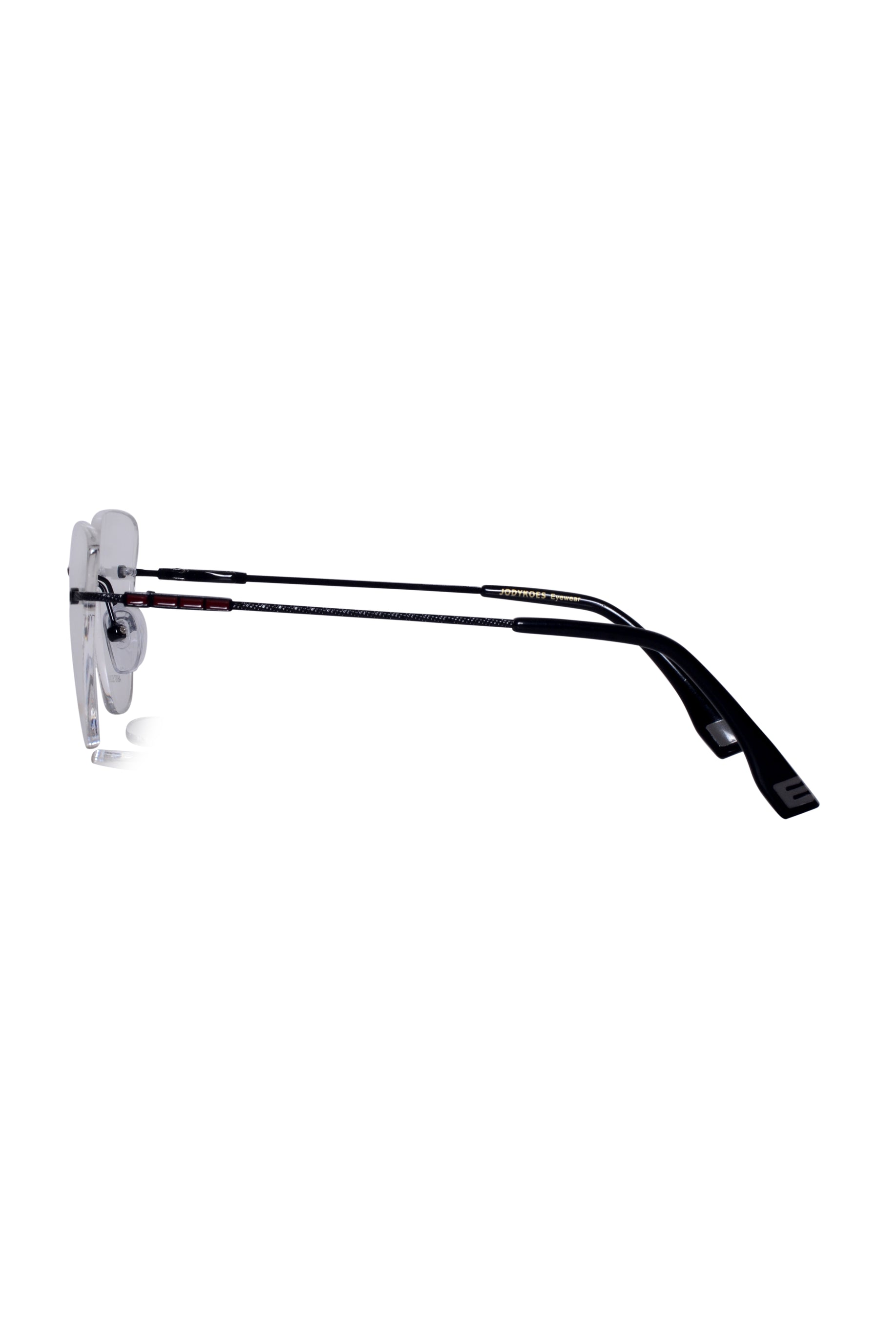 Jodykoes Cat Eye Signature Rimless Frame (Black)