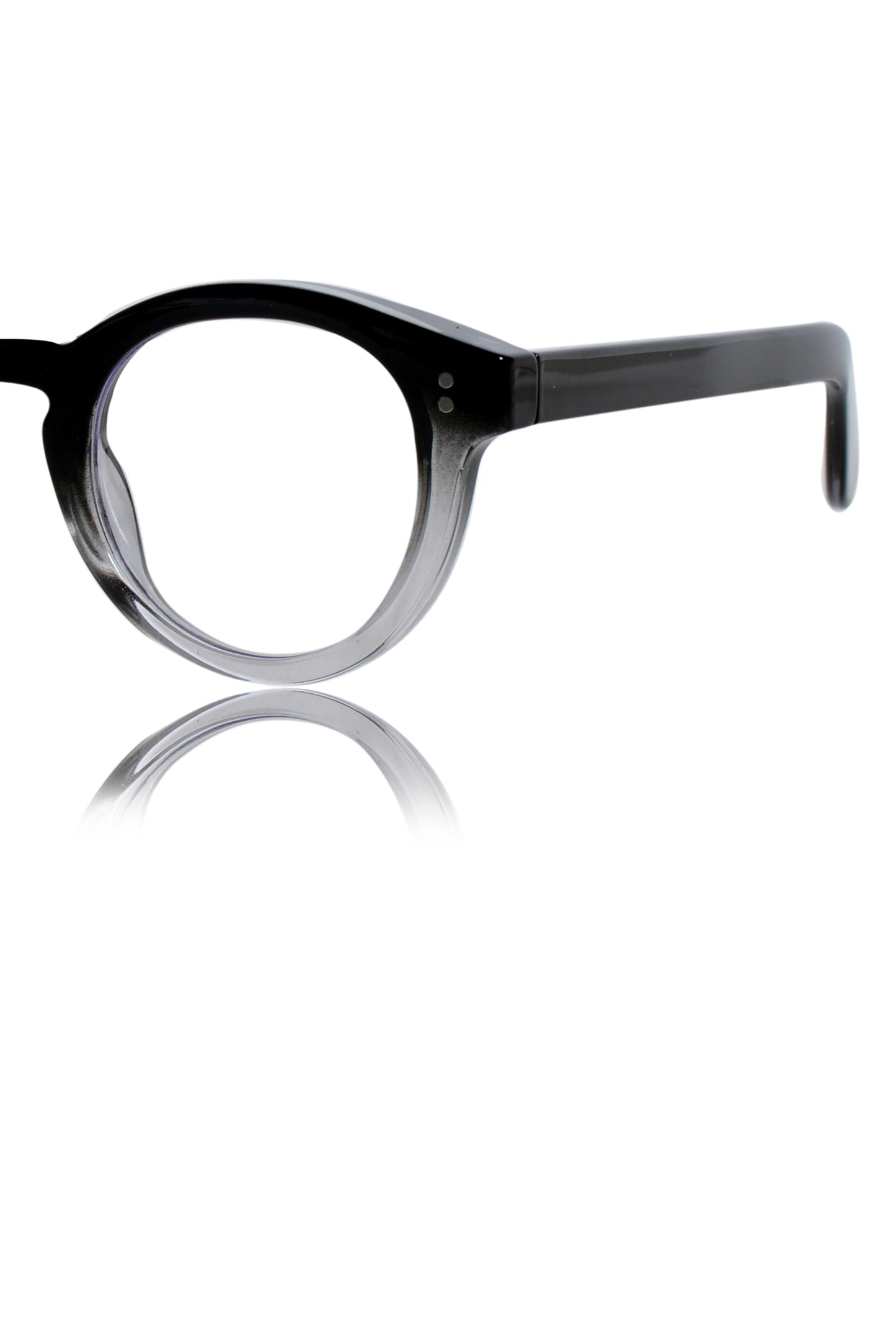 Jodykoes Founder's Edition Round Frame | Premium Pure Acetate Sheet Eyeglasses Frame (Mist Black)