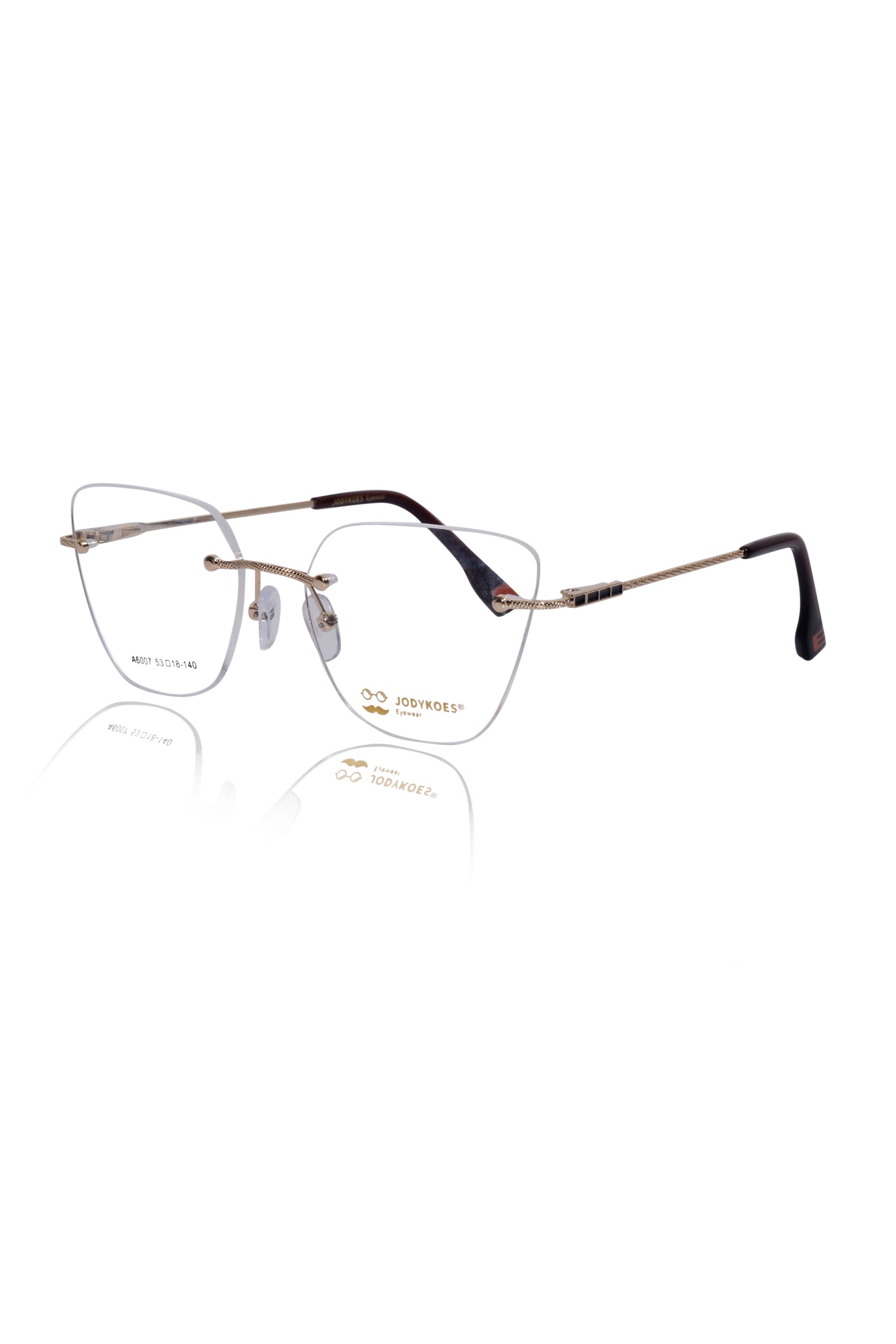 Jodykoes Cat Eye Signature Rimless Frame (Gold)