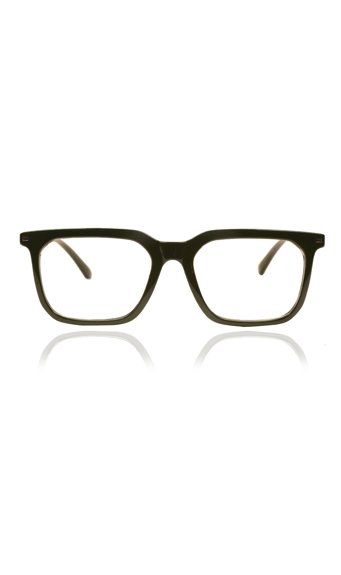 Jodykoes® Colour Frame Series: Stylish Square Spectacle Frames with Blue Ray Protection and Anti-Glare Glasses for Men and Women (Green)