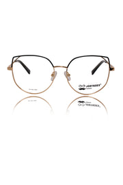 Jodykoes Luxury Pure Titanium Metal Spectacle Eyeglasses | Cat Eye Metal Eyewear Frame ( Green and Gold )