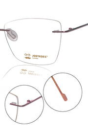 Jodykoes Cat Eye Premium Rimless Frame (Pink)