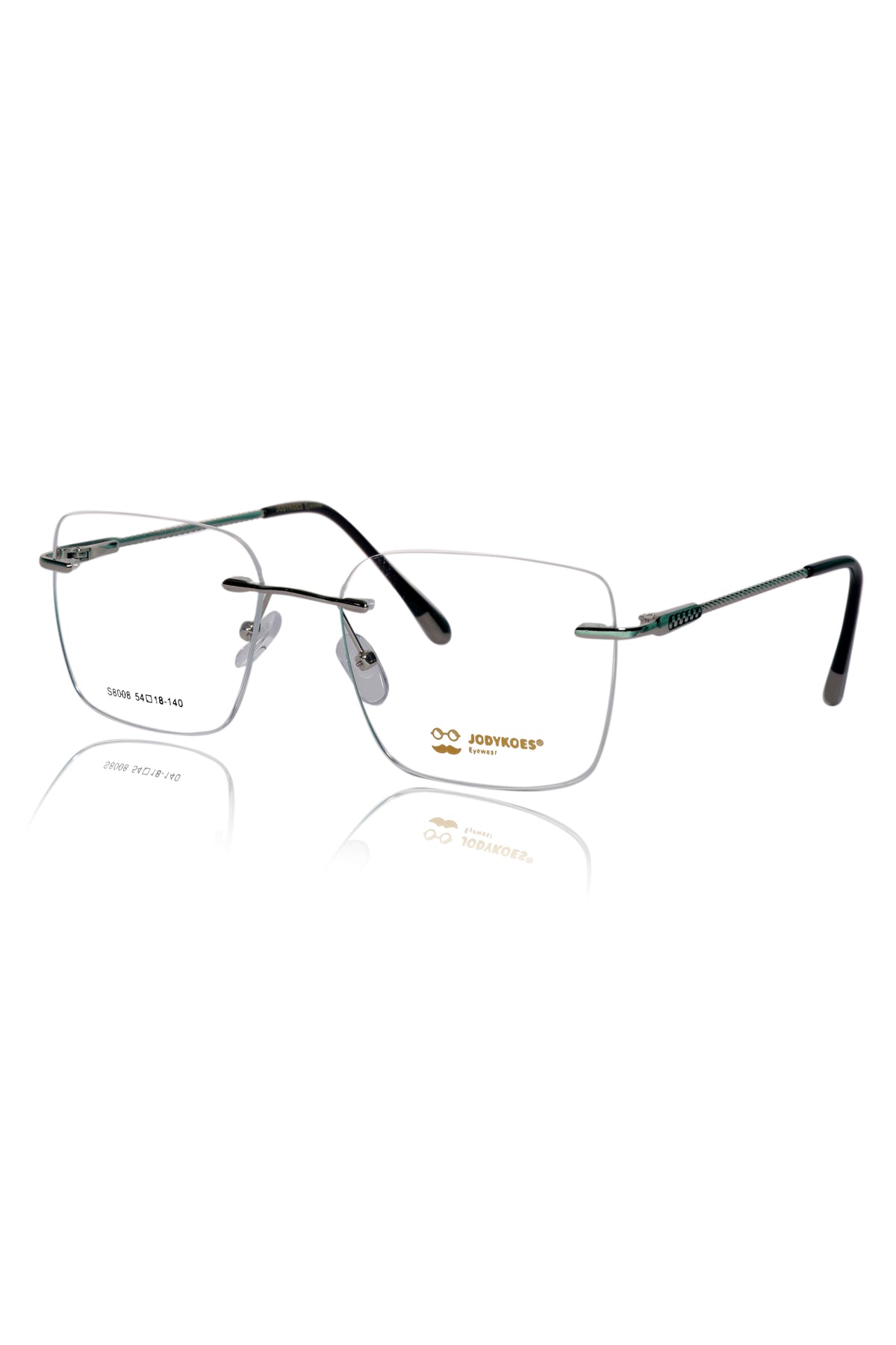 Jodykoes Square Signature Rimless Frame (Silver)