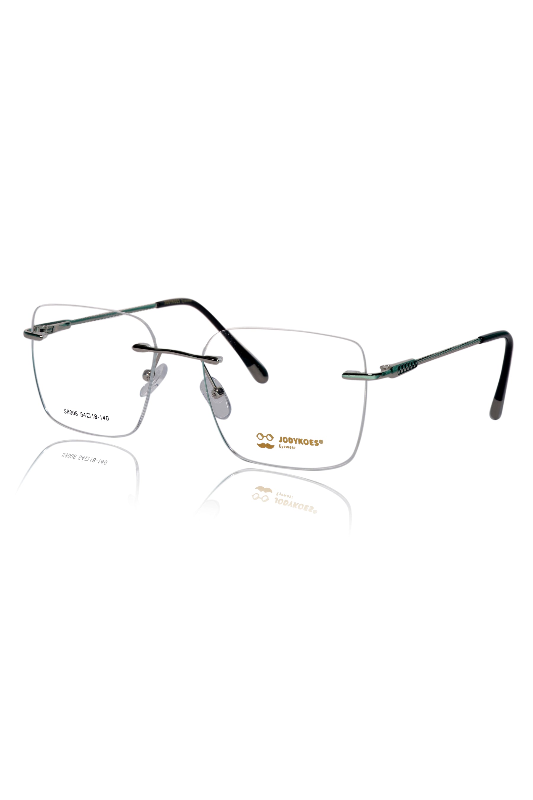 Jodykoes Square Signature Rimless Frame (Silver)