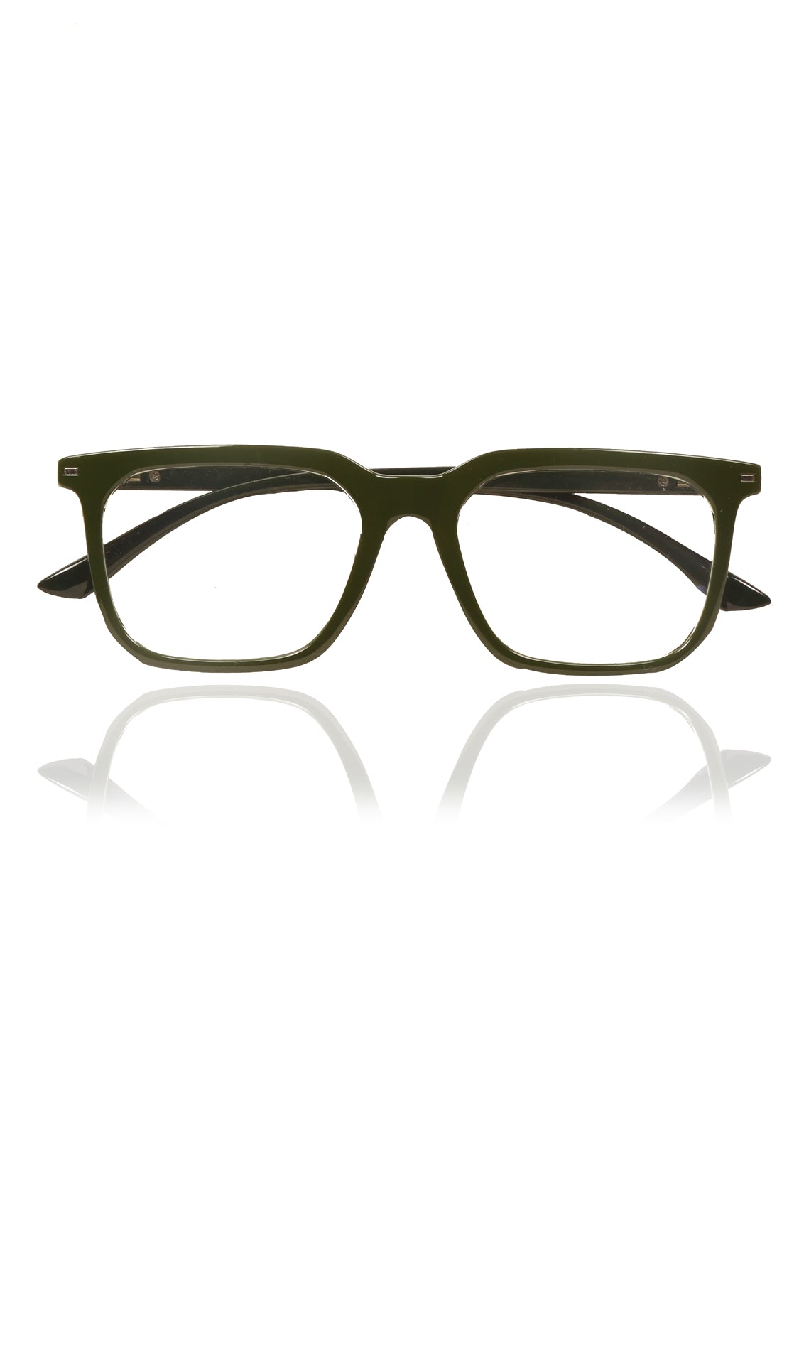 Jodykoes® Colour Frame Series: Stylish Square Spectacle Frames with Blue Ray Protection and Anti-Glare Glasses for Men and Women (Green) - Jodykoes ®