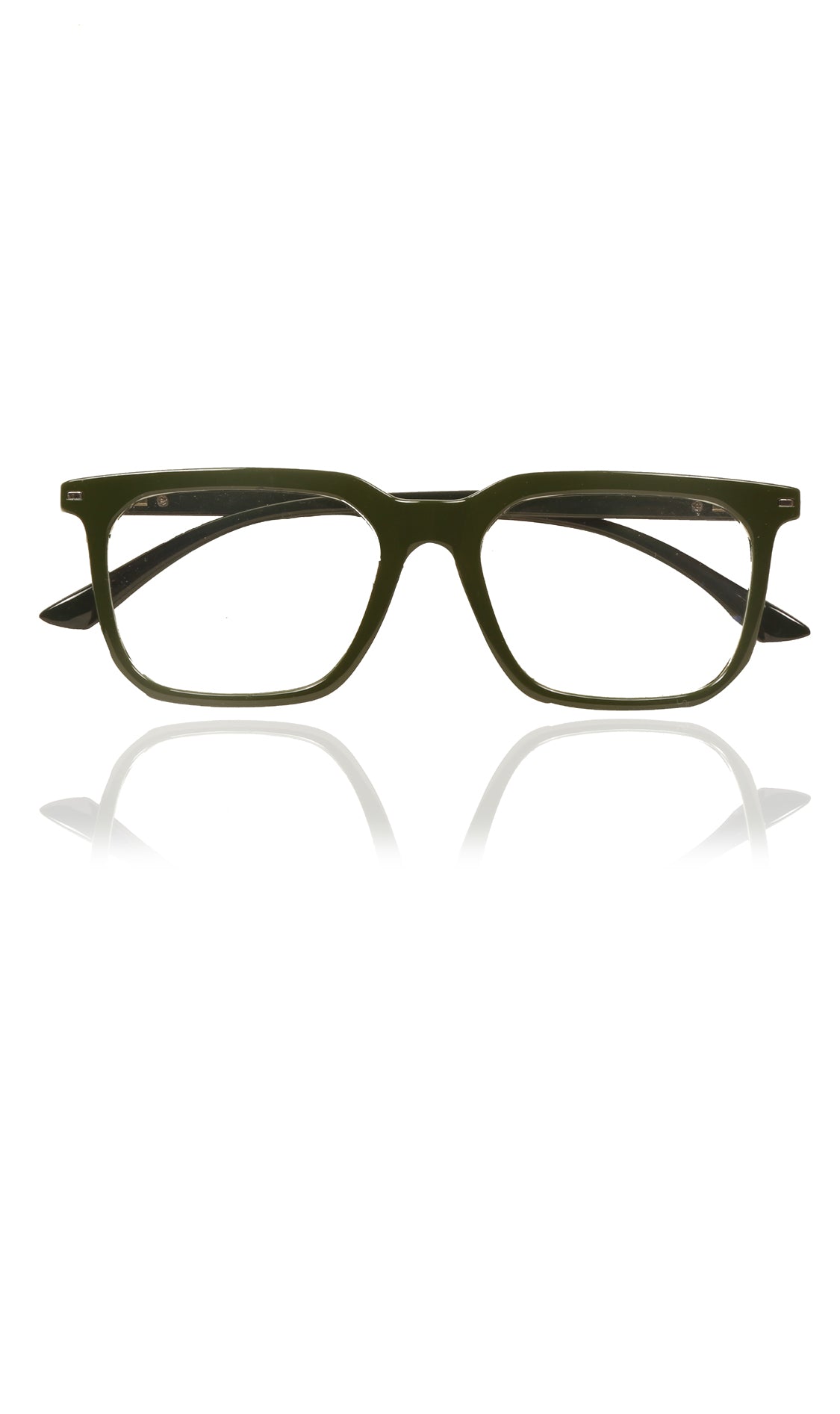 Jodykoes® Colour Frame Series: Stylish Square Spectacle Frames with Blue Ray Protection and Anti-Glare Glasses for Men and Women (Green)