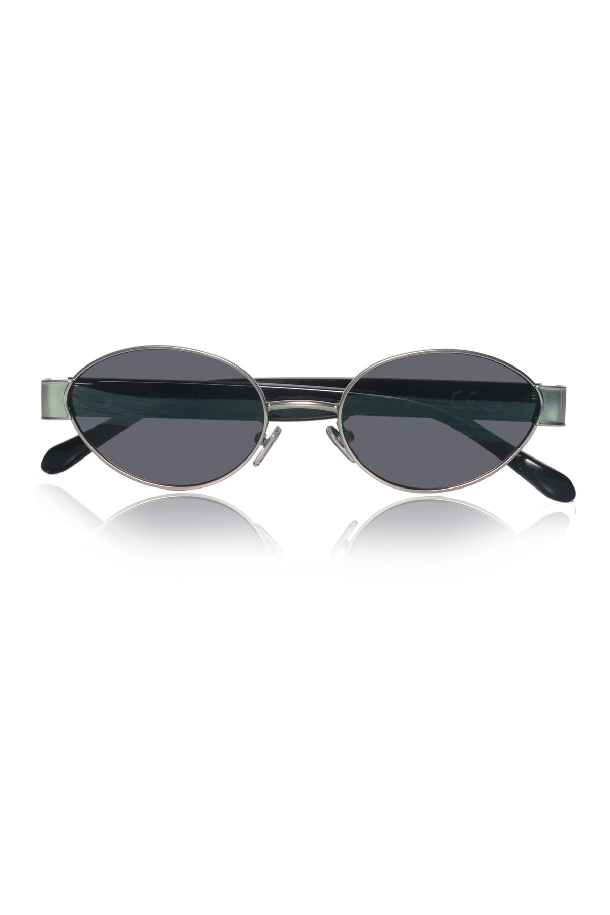 Jodykoes Legacy Metal Oval Sunglasses – UV400 Polarized (Silver)