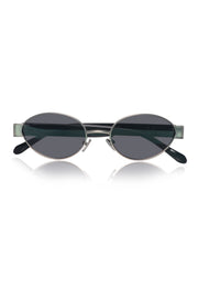 Jodykoes Legacy Metal Oval Sunglasses – UV400 Polarized (Silver)