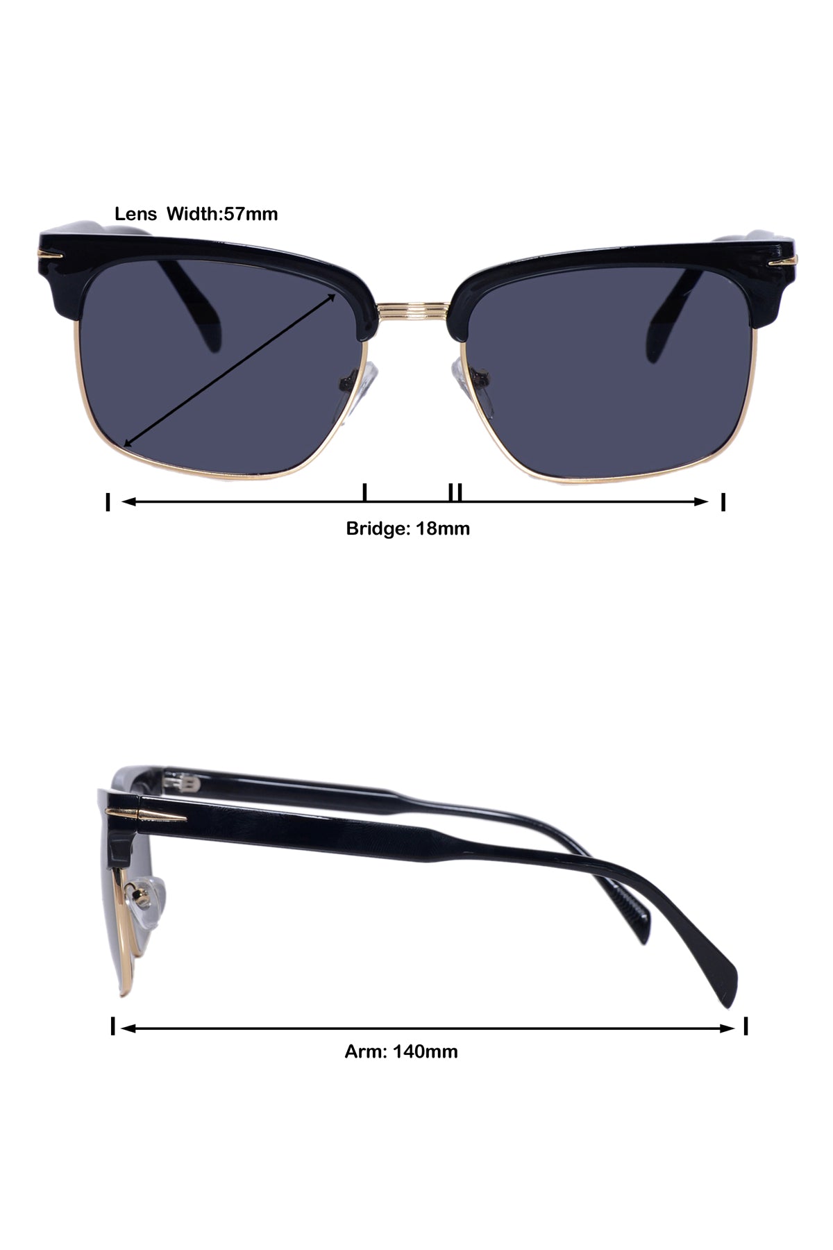 Jodykoes Legacy Clubmaster Sunglasses – UV400 Polarized