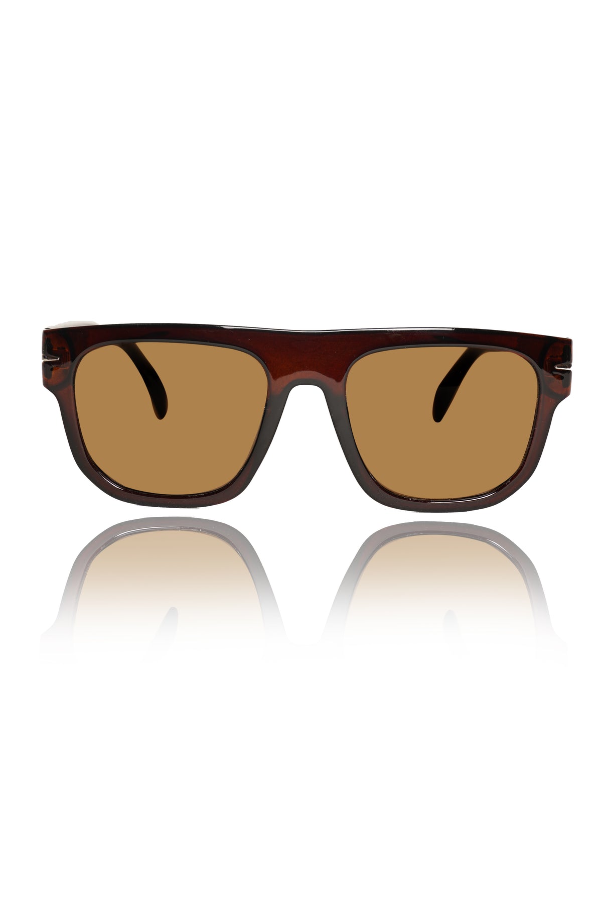 Jodykoes® Series Obsession : Premium Square Pure Acetate Sheet Designer Fashionable Sunglasses Eyewear Shades For Men and Women With UV Protection Eyeglasses Frame (Brown)
