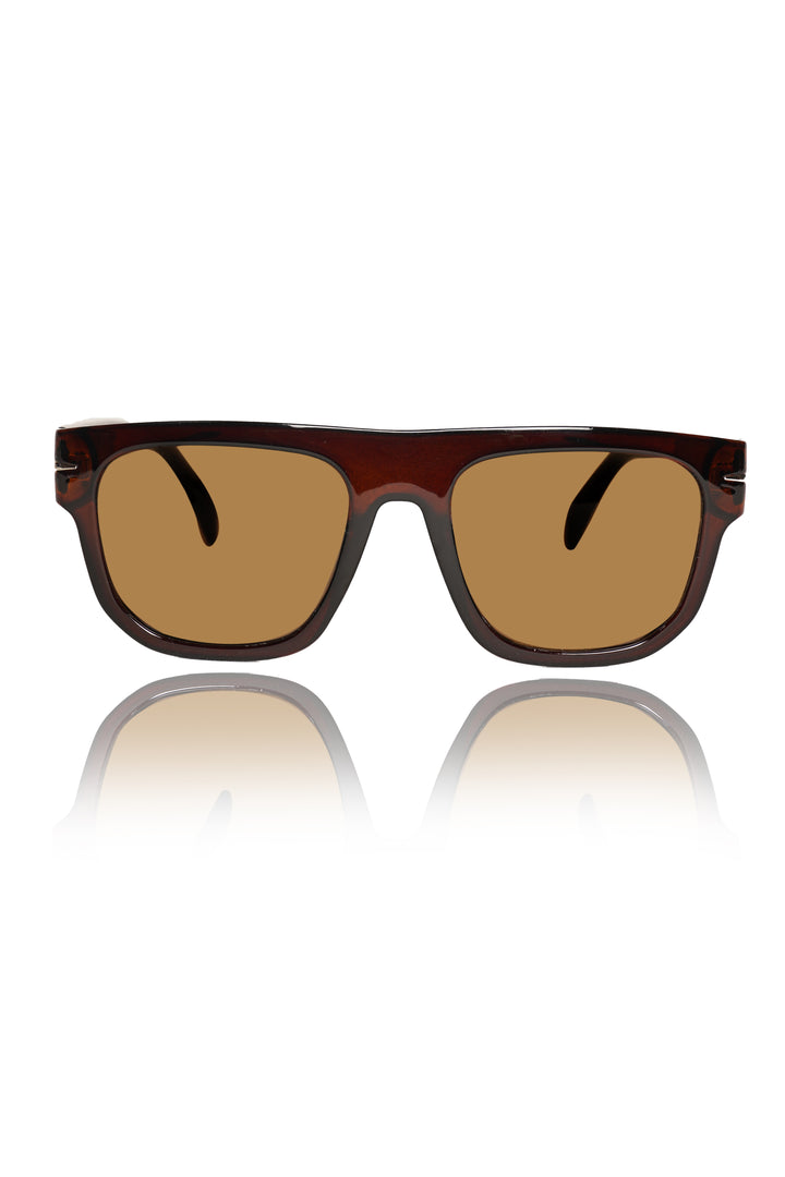 Jodykoes® Series Obsession : Premium Square Pure Acetate Sheet Designer Fashionable Sunglasses Eyewear Shades For Men and Women With UV Protection Eyeglasses Frame (Brown)