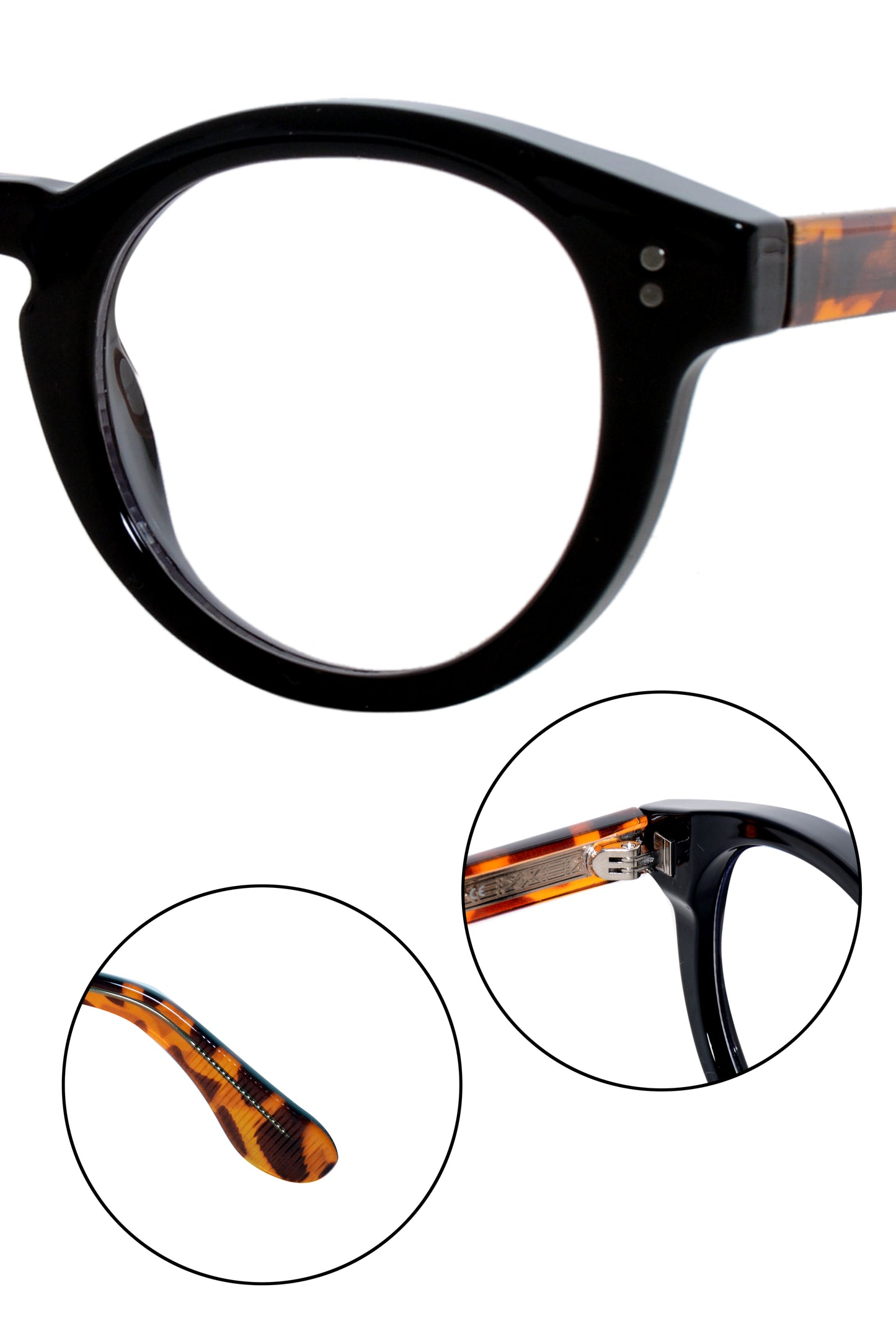 Jodykoes Founder's Edition Round Frame | Premium Pure Acetate Sheet Eyeglasses Frame (Tortoise)