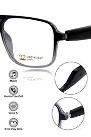 Jodykoes Square Smart Glasses with Speaker and Voice Assistant