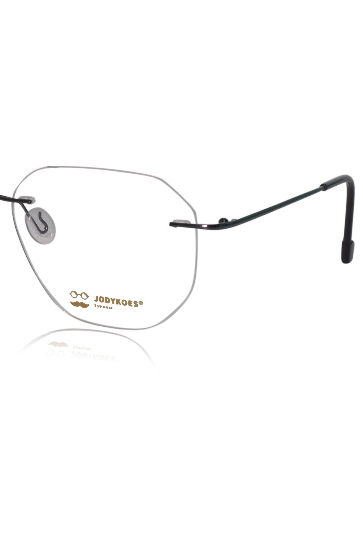 Jodykoes Hexagon Premium Rimless Frame (Black)