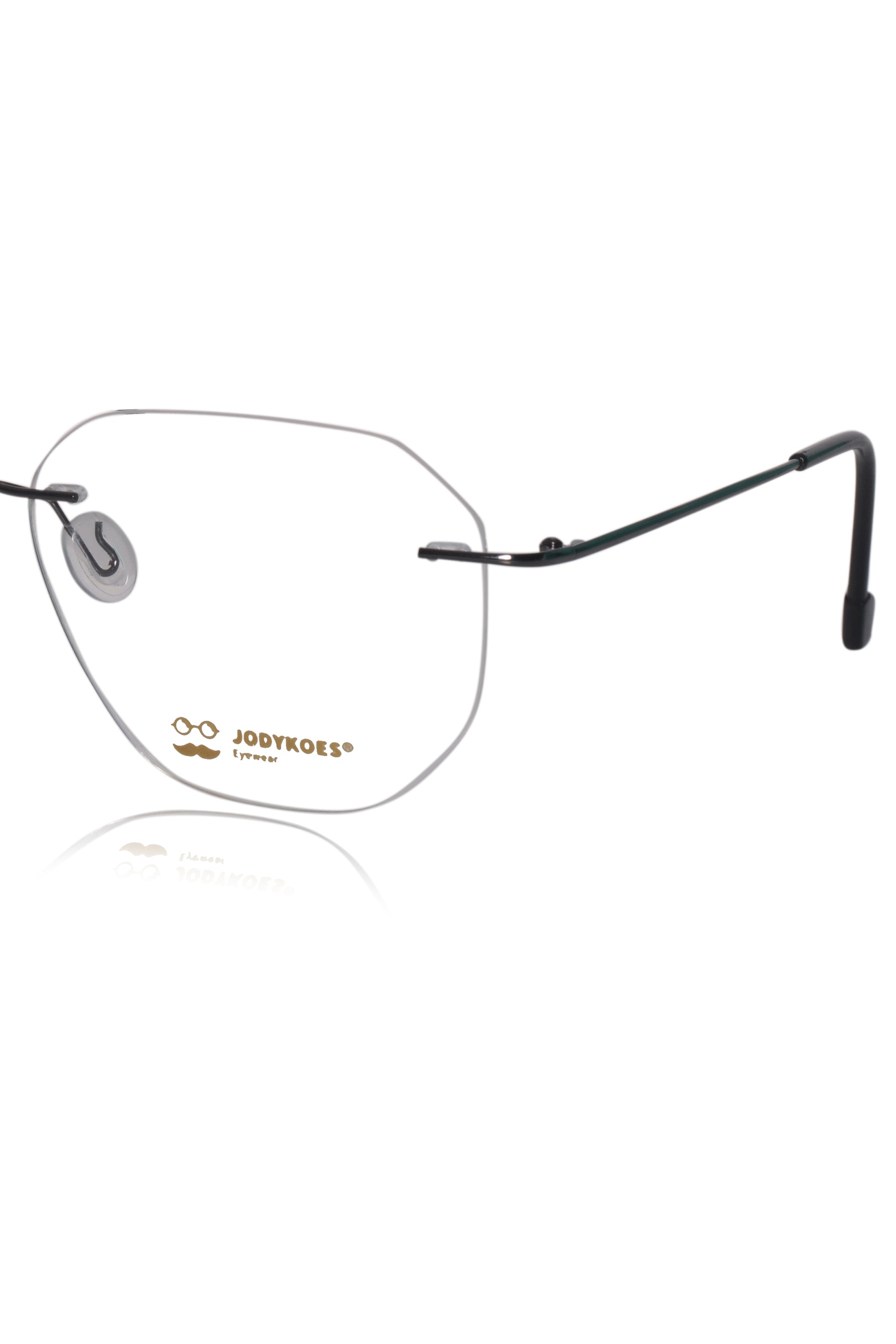 Jodykoes Hexagon Premium Rimless Frame (Black)
