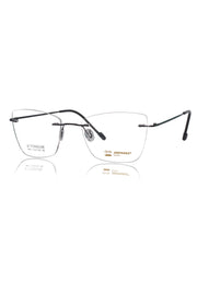 Jodykoes Cat Eye Premium Rimless Frame (Black)