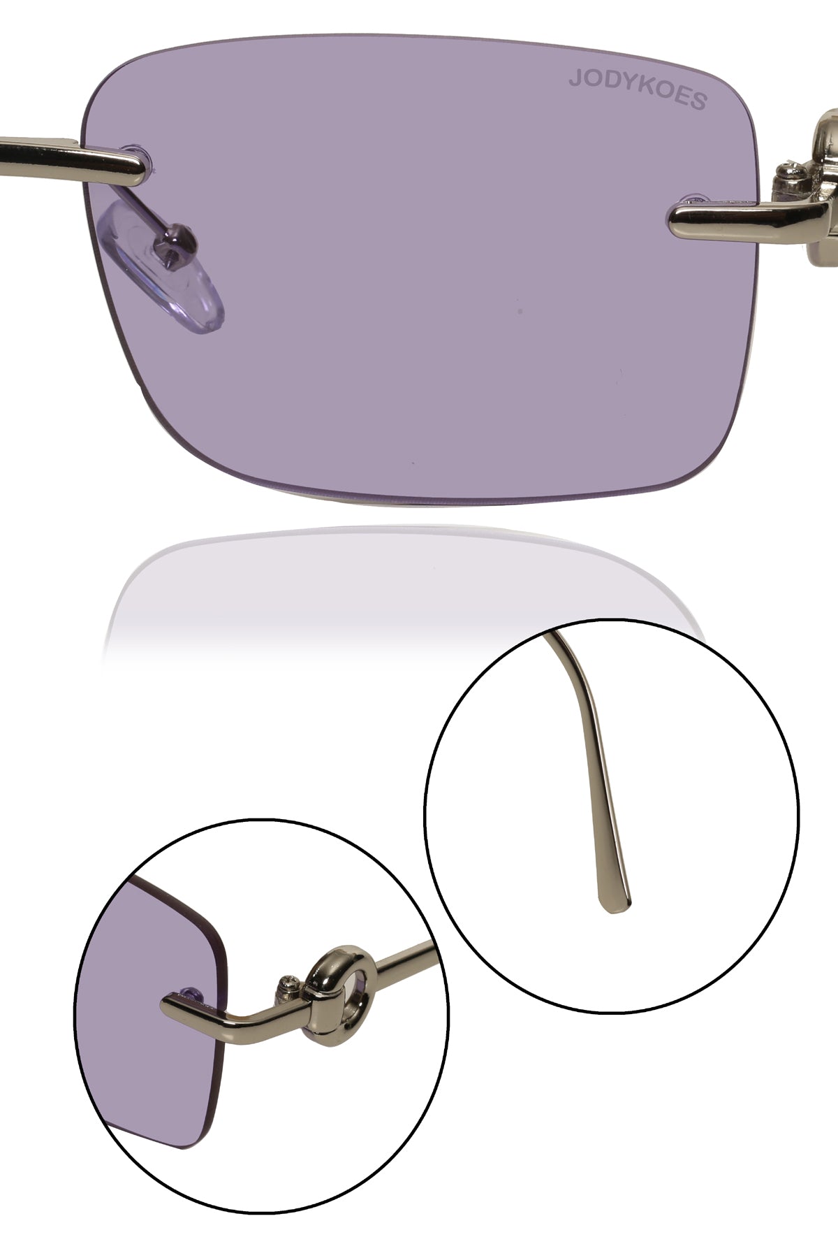 Jodykoes Legacy Rimless Sunglasses | UV400 Protection | Lightweight Stylish Eyewear